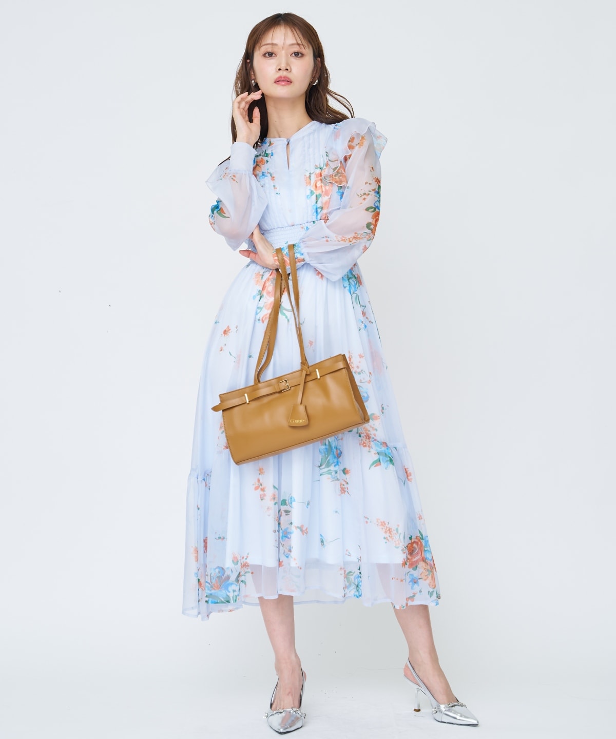 【先行予約受付中】フラワープリントタックワンピース