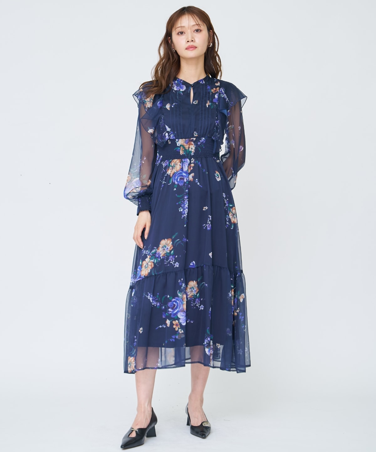 【先行予約受付中】フラワープリントタックワンピース