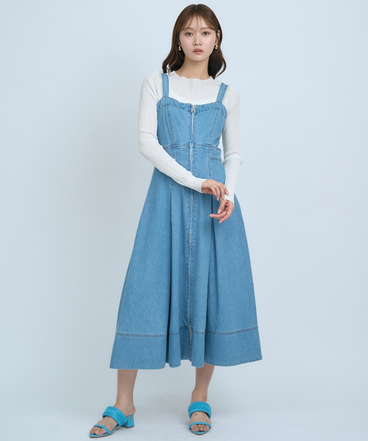 【先行予約受付中】デニムジャンパースカート