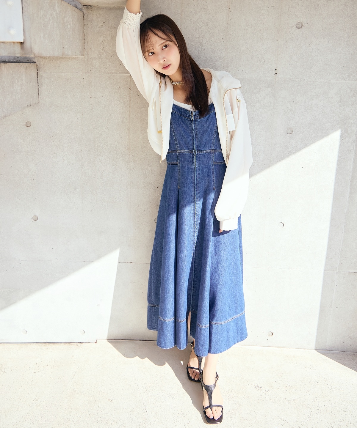【先行予約受付中】デニムジャンパースカート