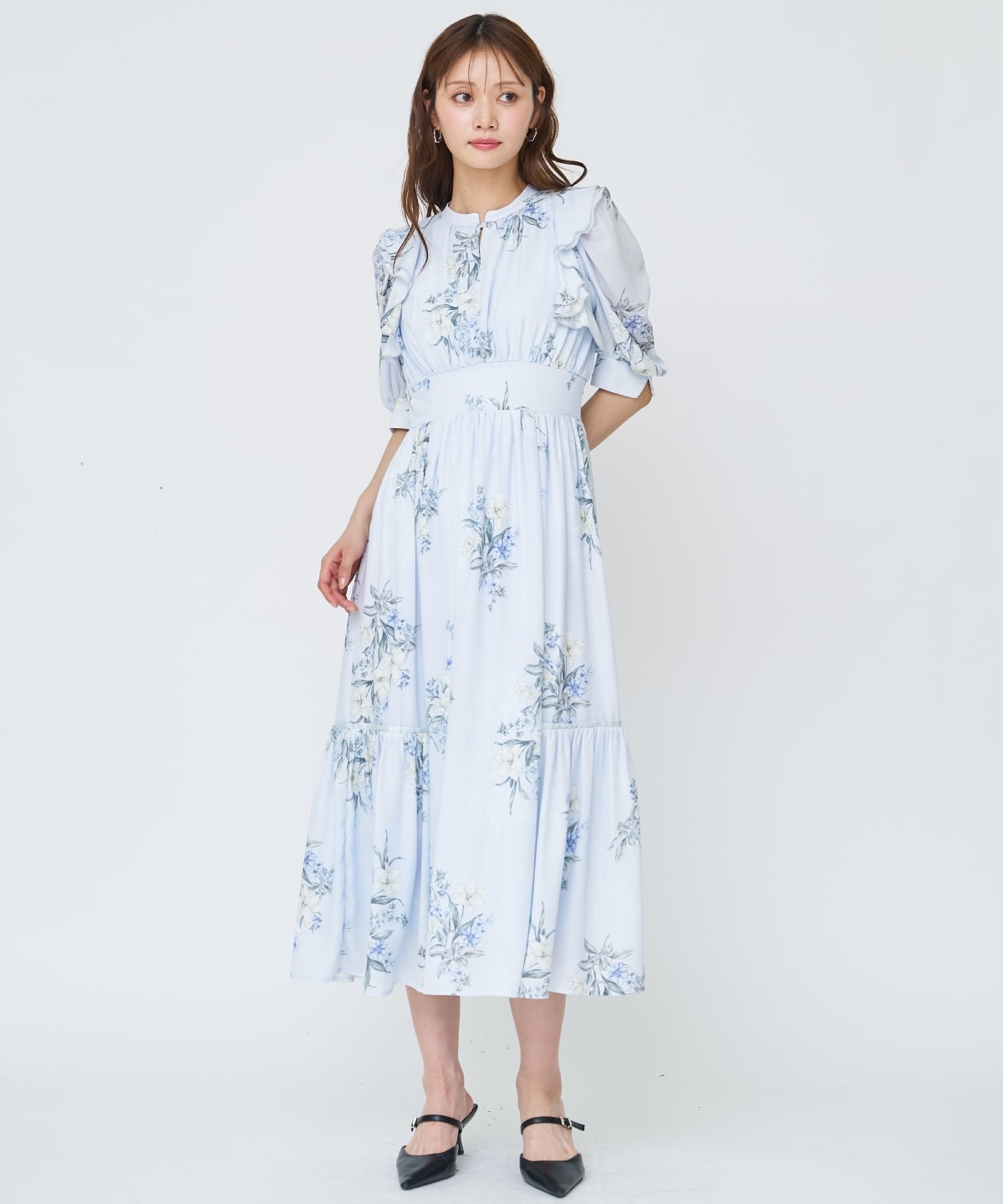 【先行予約受付中】シャドーフラワーブーケワンピース