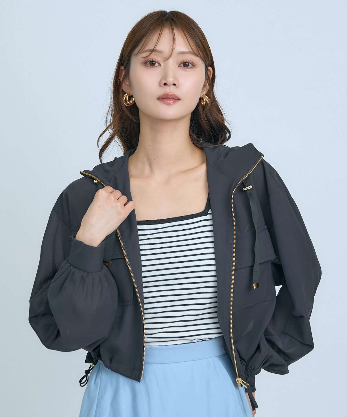 【先行予約受付中】シアーフーディーブルゾン