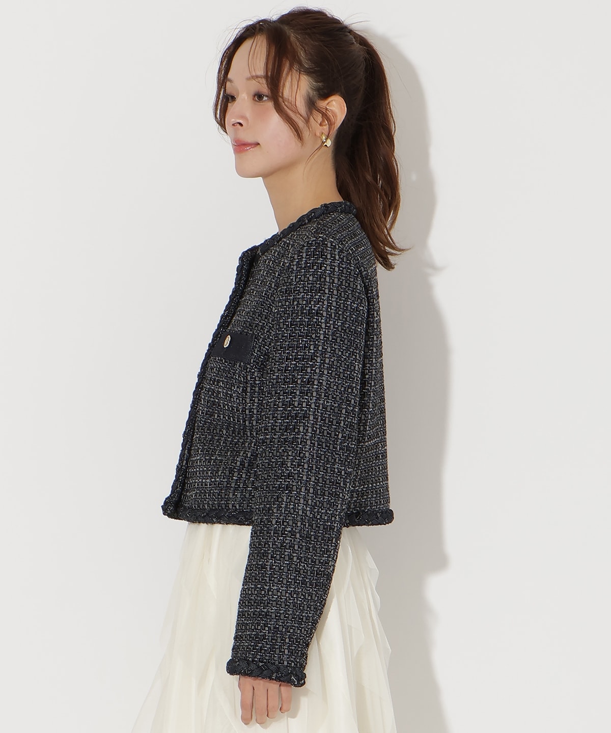 【先行予約受付中】デニムコンビツイードジャケット