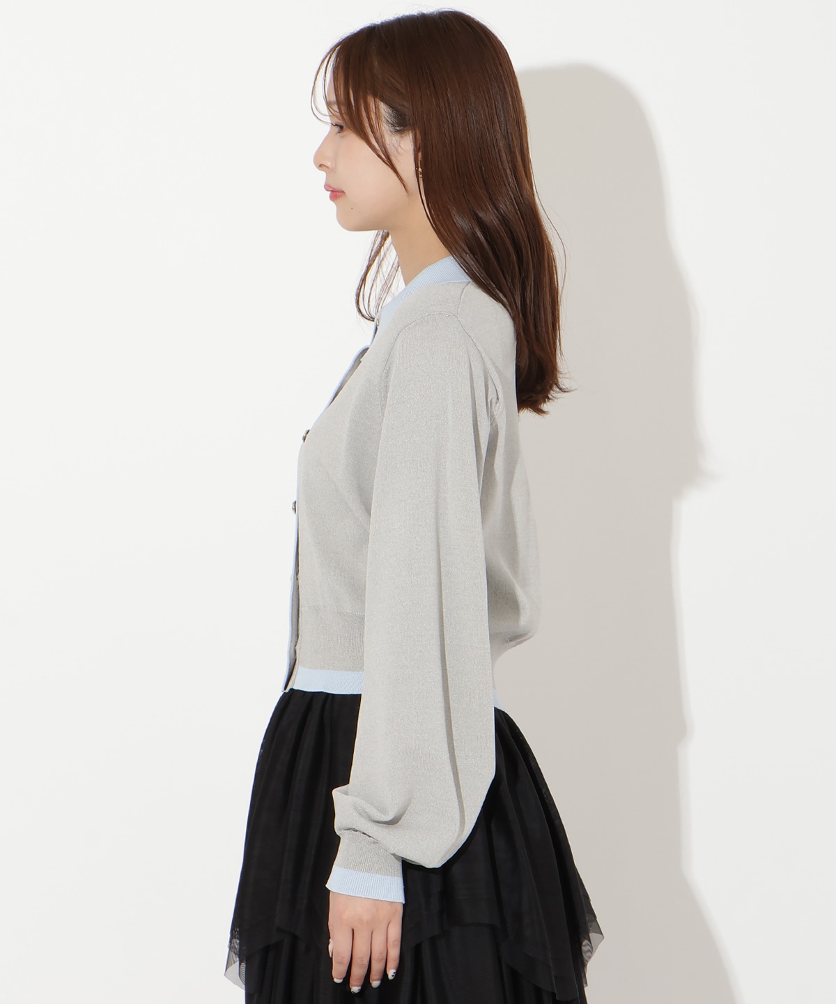 【先行予約受付中】配色レイヤードライクニットカーディガン