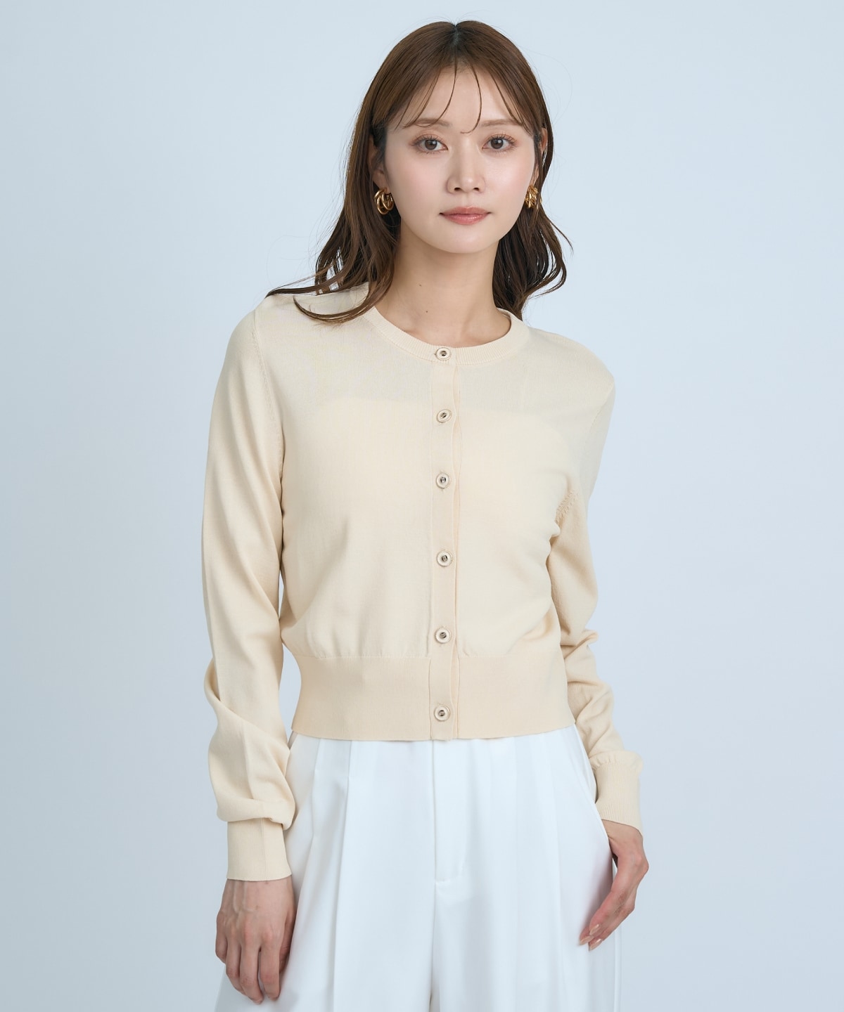 【UVカット】クルーネックカーディガン