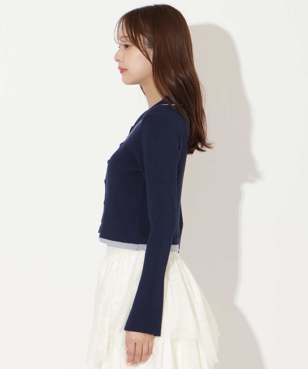 【先行予約受付中】襟付きレイヤード風カーディガン