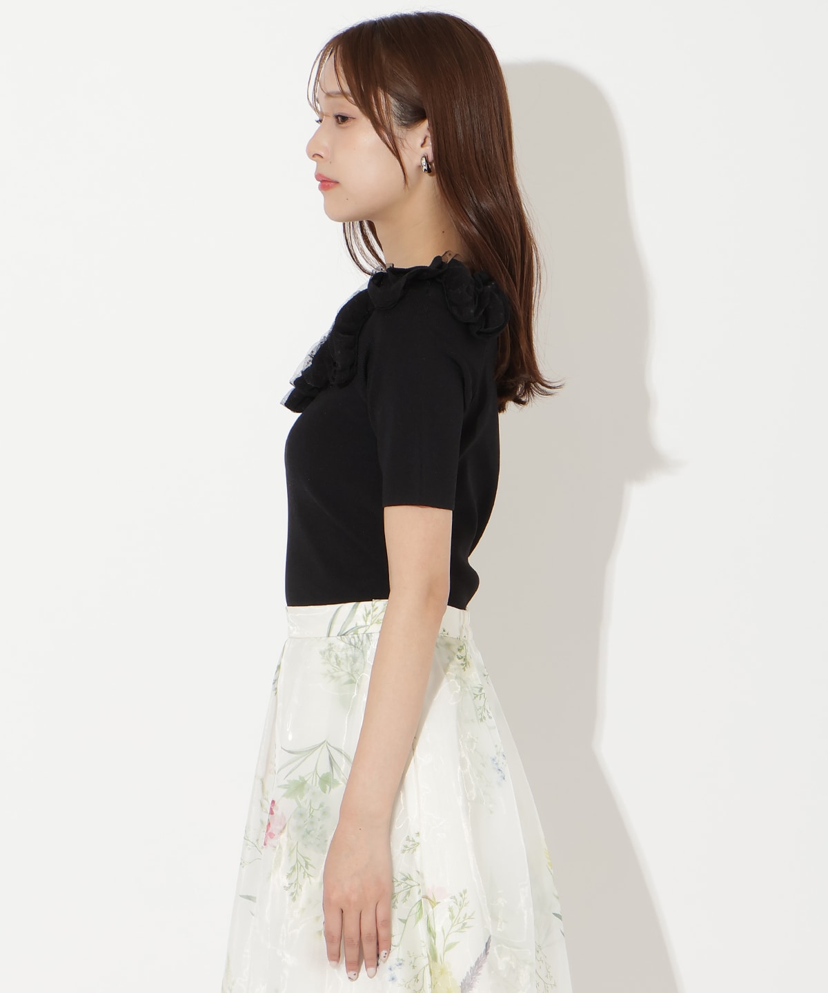 【先行予約受付中】フリルボートネックニットプルオーバー