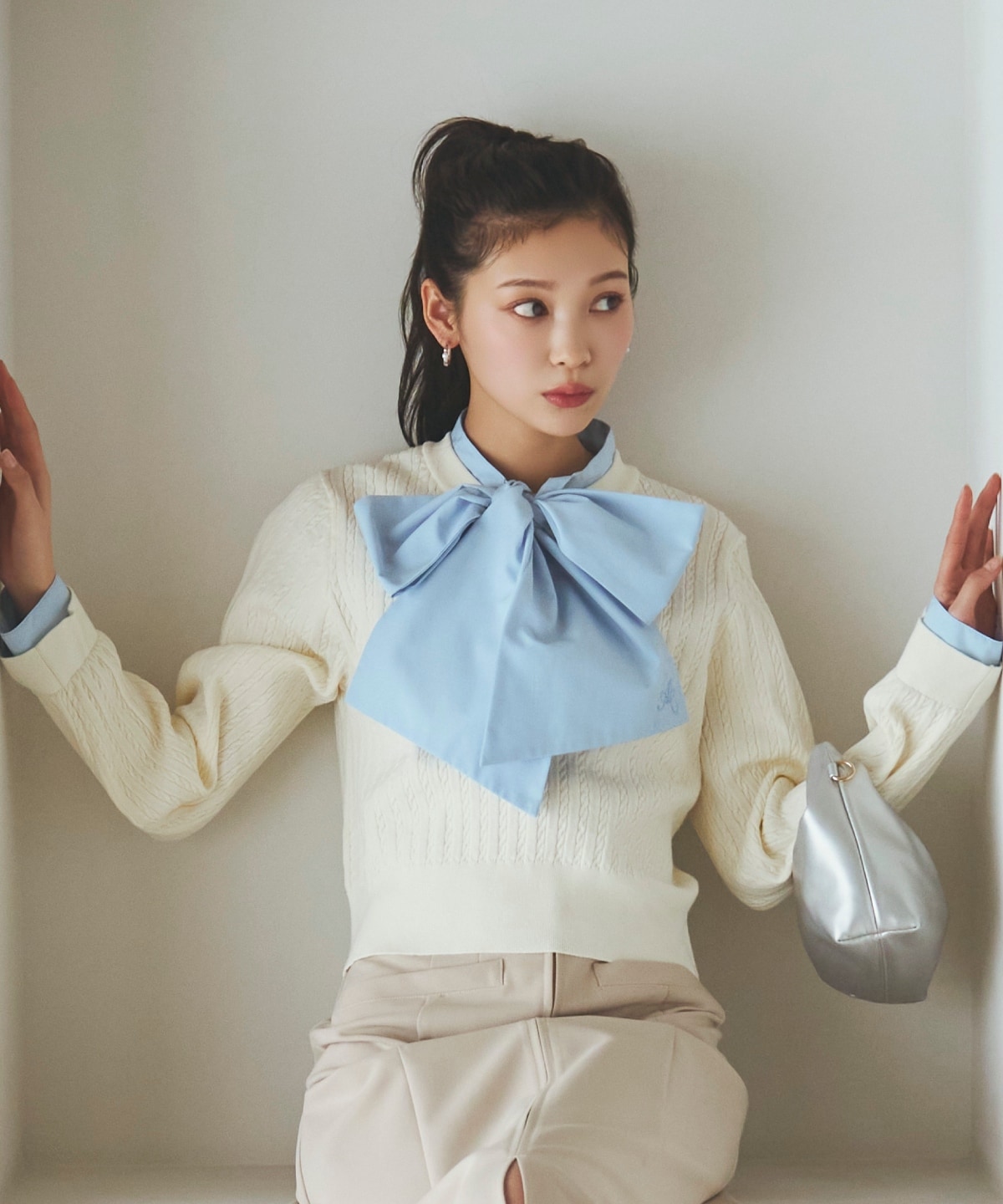 【先行予約受付中】ボウタイニットプルオーバー