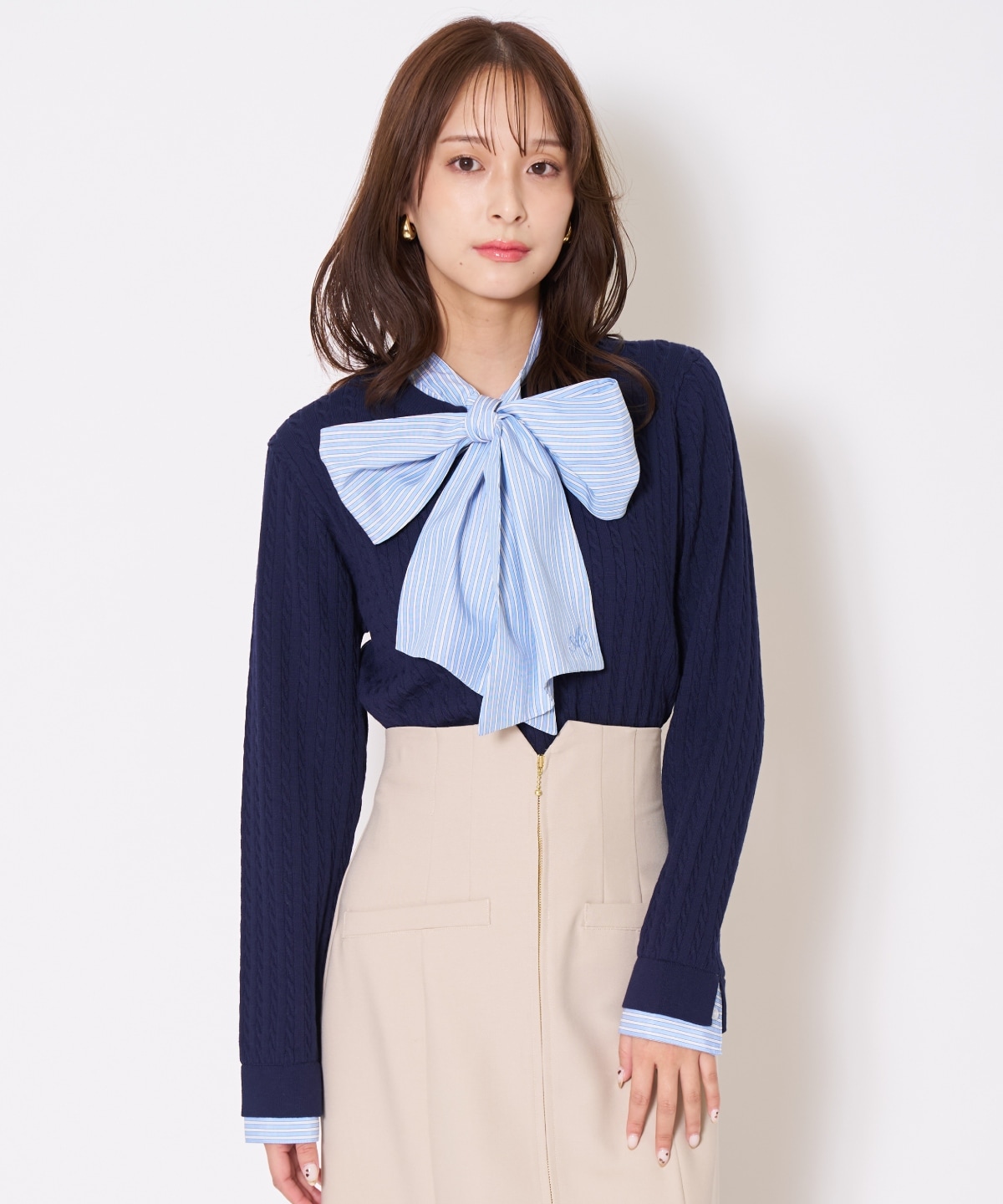 【先行予約受付中】ボウタイニットプルオーバー