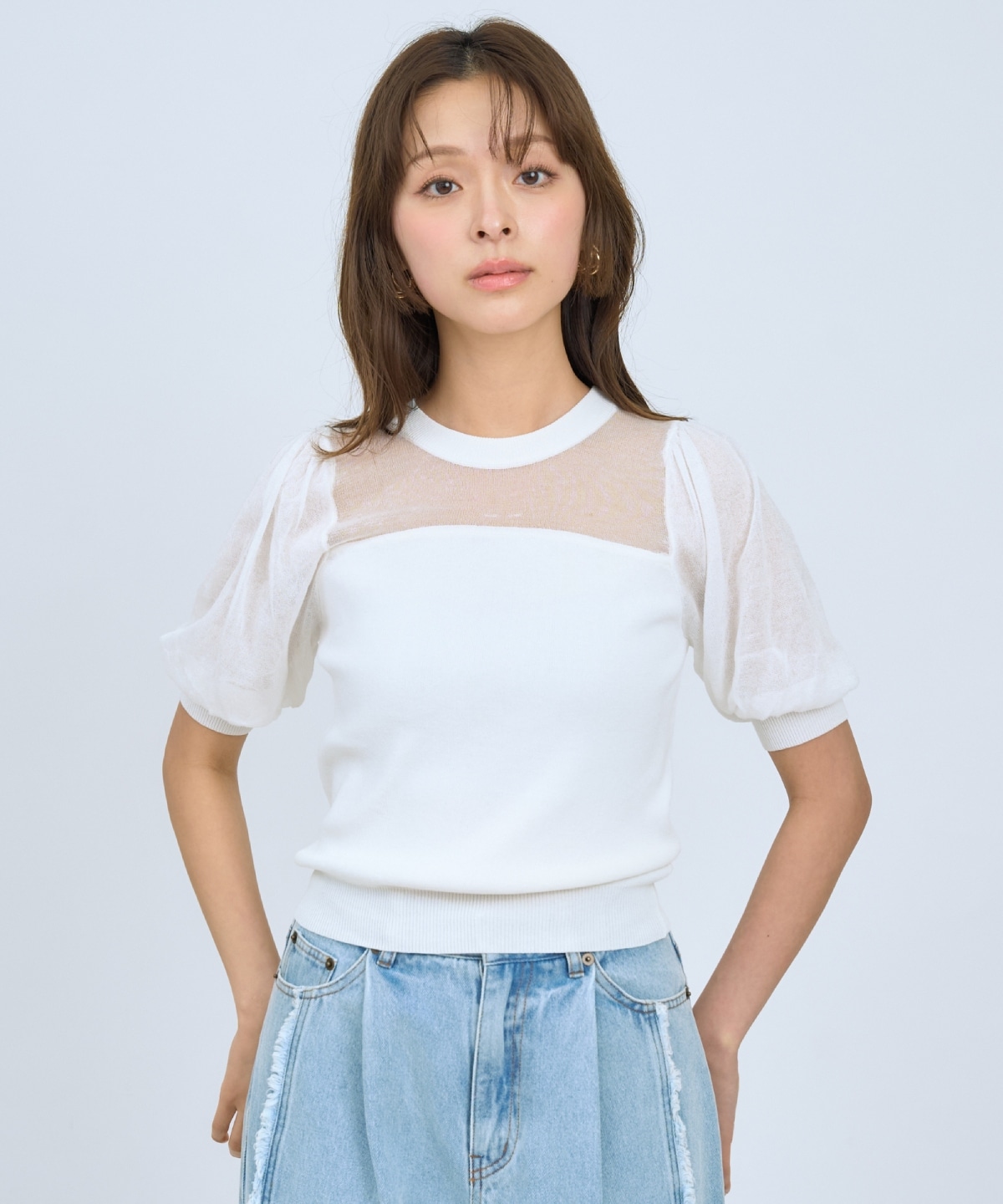 【先行予約受付中】シアーニットクルーネックプルオーバー