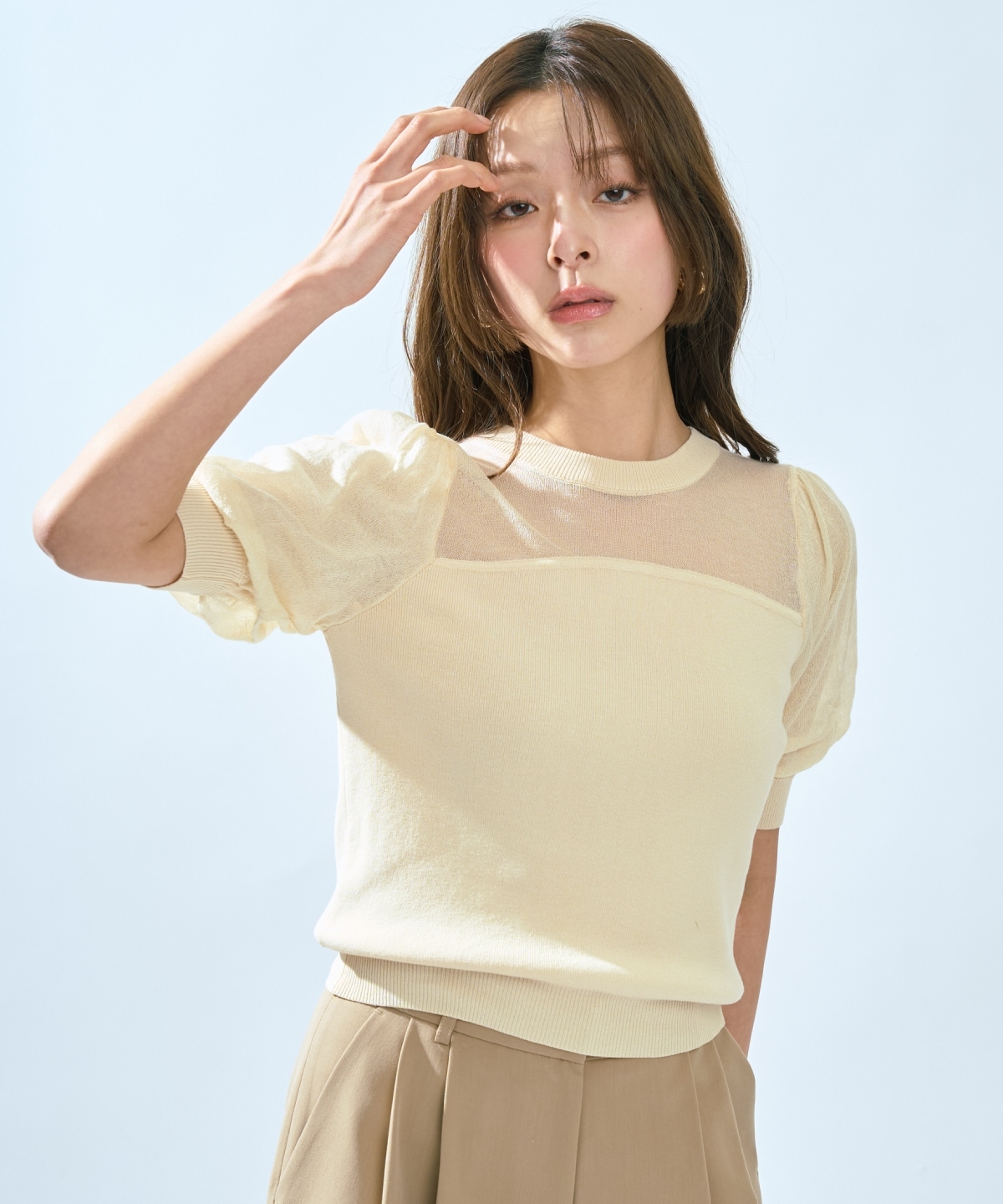 【先行予約受付中】シアーニットクルーネックプルオーバー