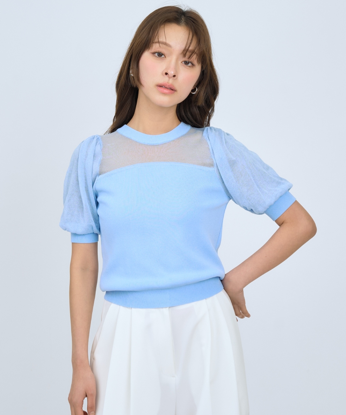 【先行予約受付中】シアーニットクルーネックプルオーバー