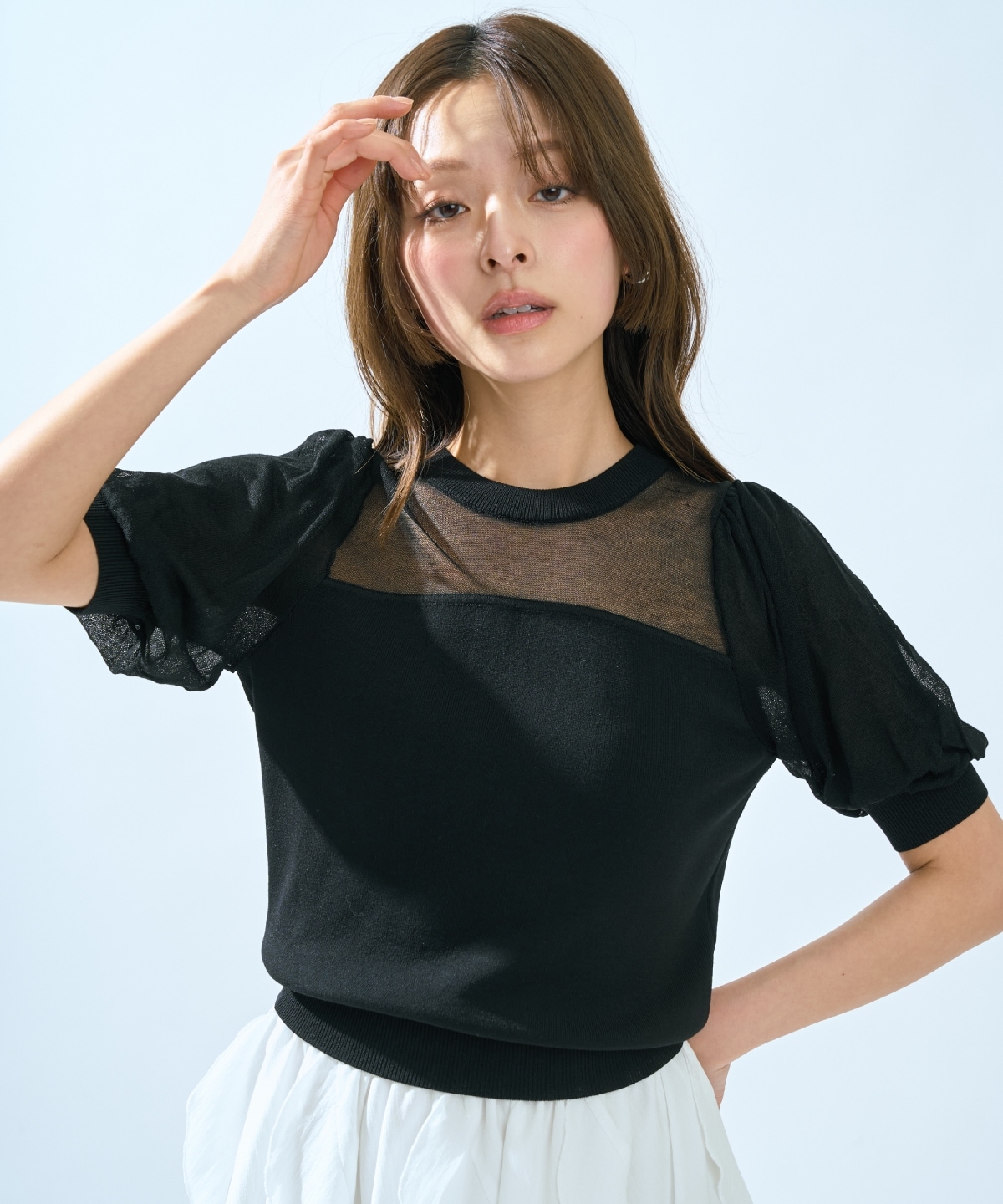 【先行予約受付中】シアーニットクルーネックプルオーバー