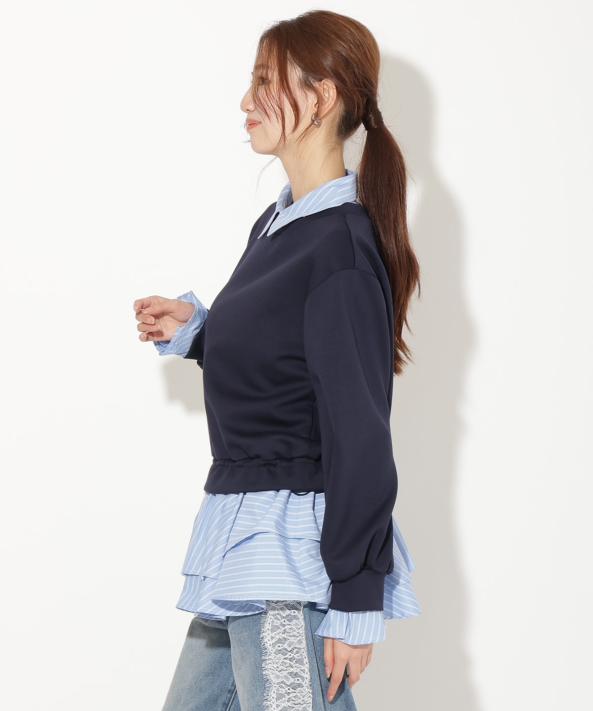 【先行予約受付中】シャツレイヤードプルオーバー