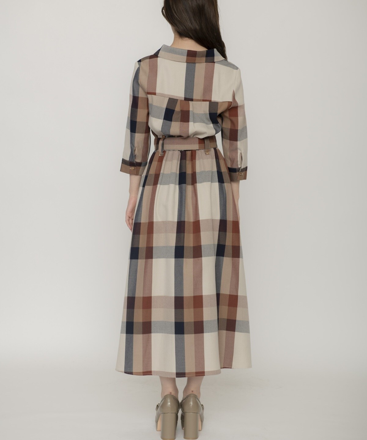 レトロチェックワンピース S オレンジ Redyazel 公式オンラインショップ バーンデストローズ