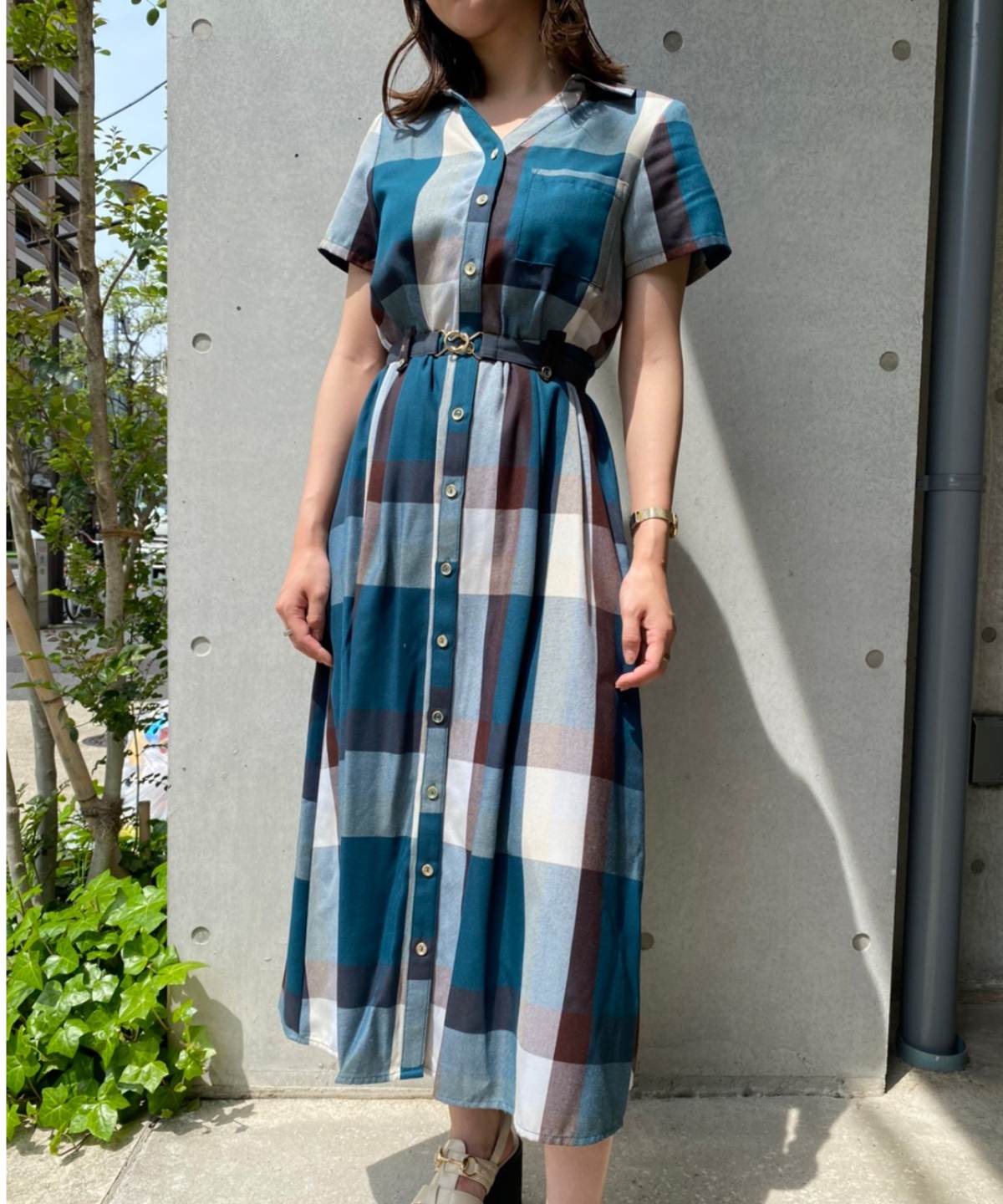 半袖レトロチェックワンピース S グリーン Redyazel 公式オンラインショップ バーンデストローズ 半袖レトロチェックワンピース S グリーン Redyazel 公式オンラインショップ バーンデストローズ