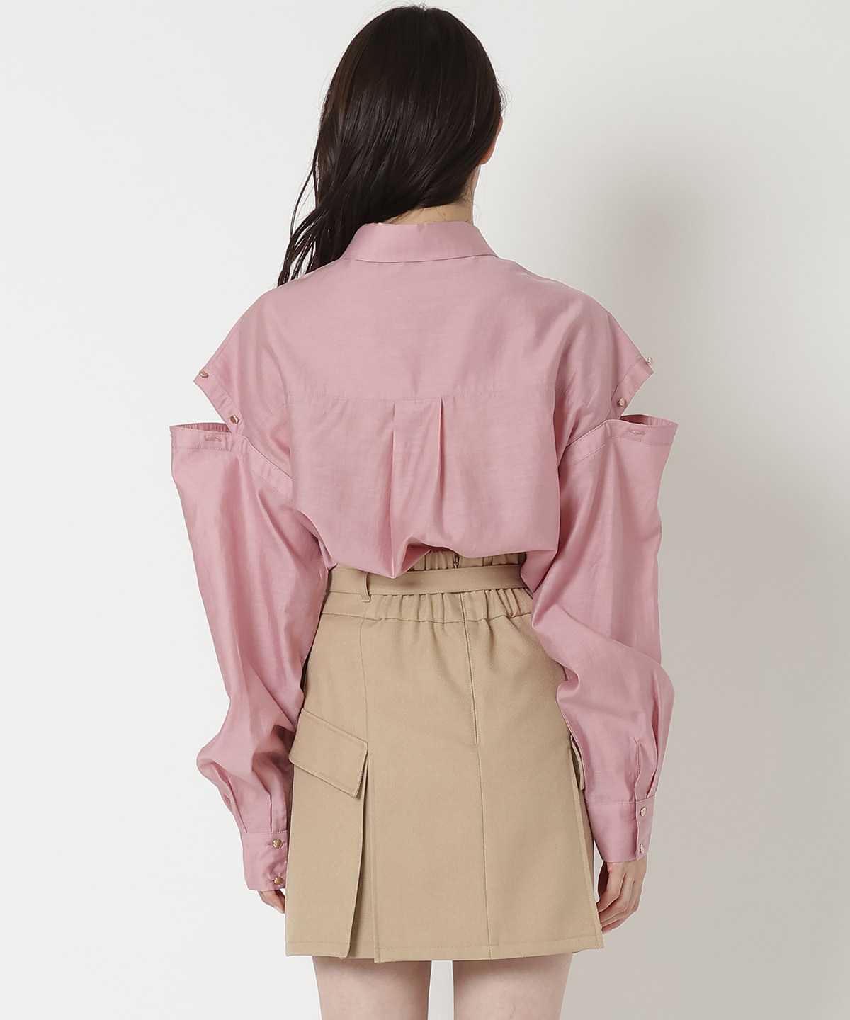 オープンショルダーシャツ