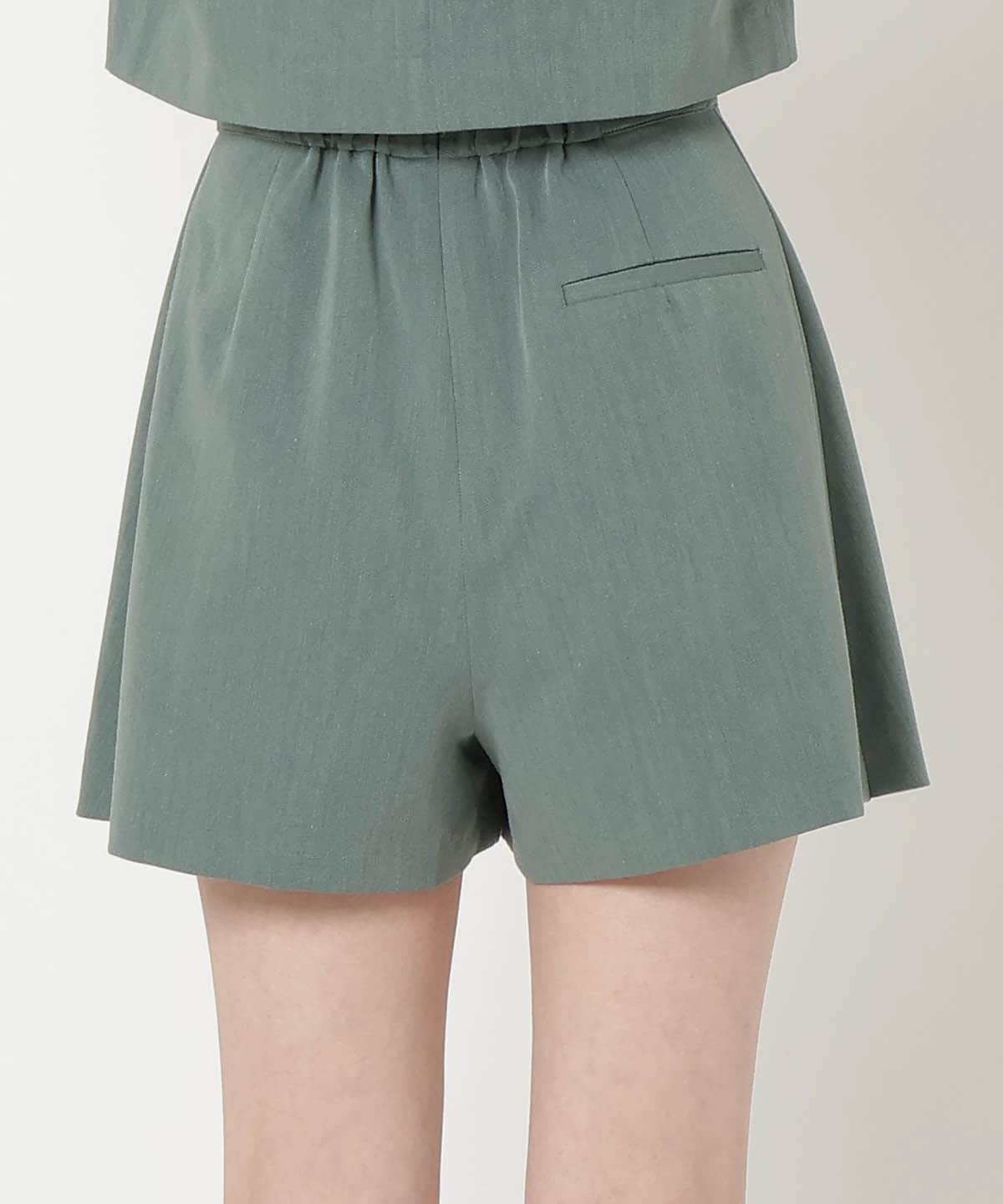 【セットアップ可能】サイドビットプリーツスカパン