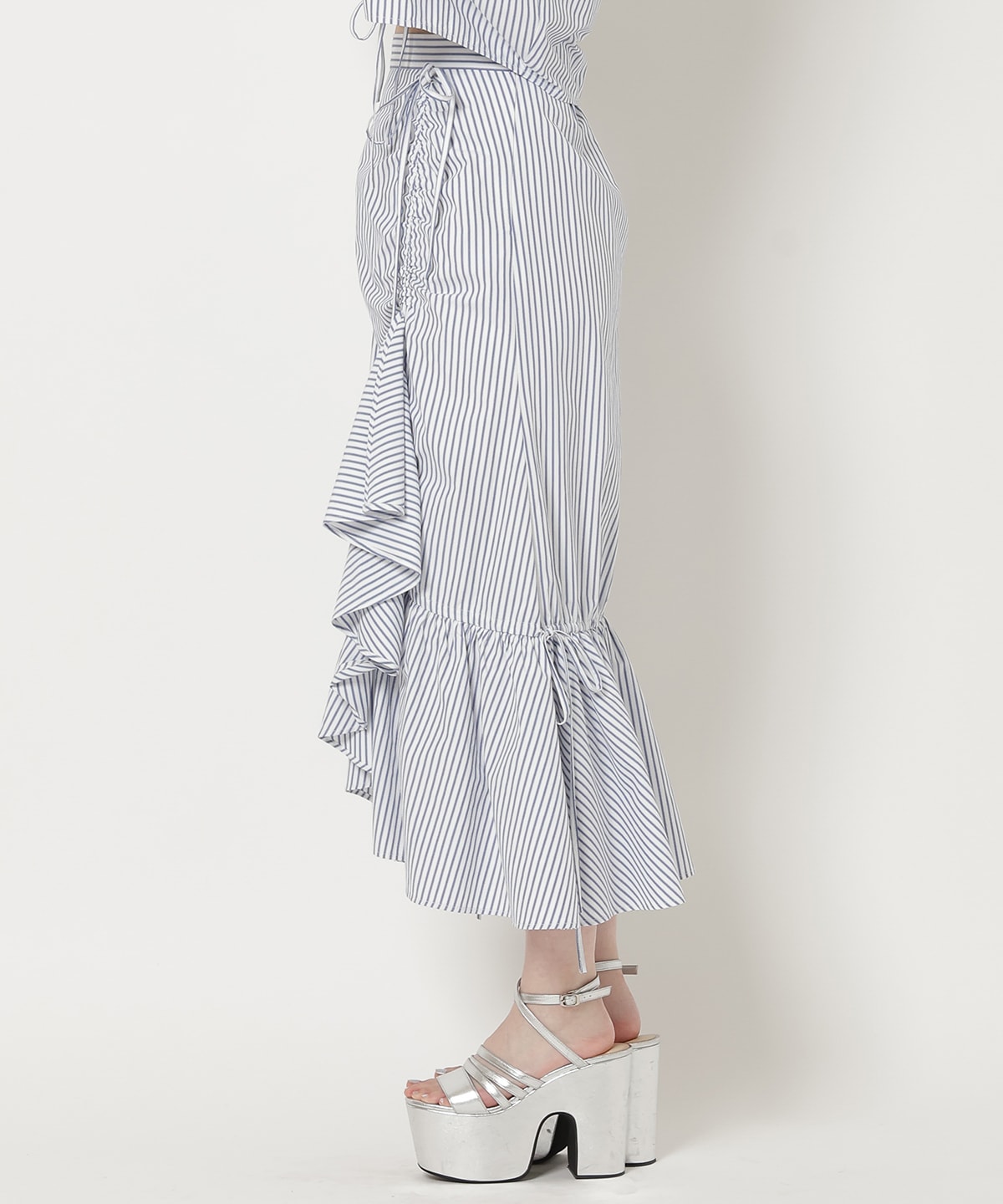 ストライプシャーリングスカート