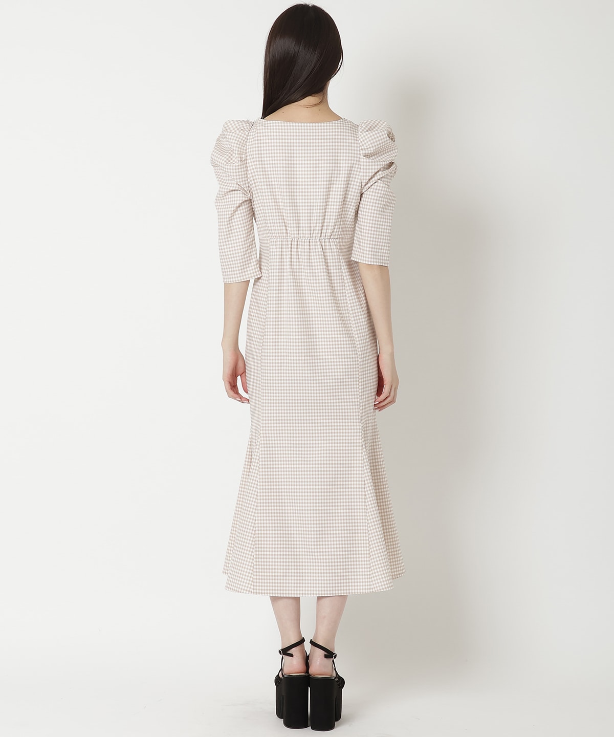 デコルテリボンあきマーメイドワンピース