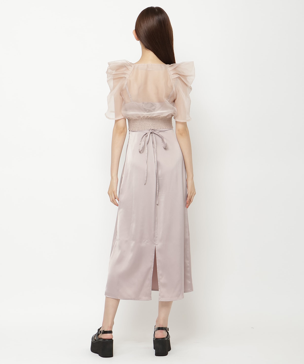 シアーブラウス＆キャミワンピースセット