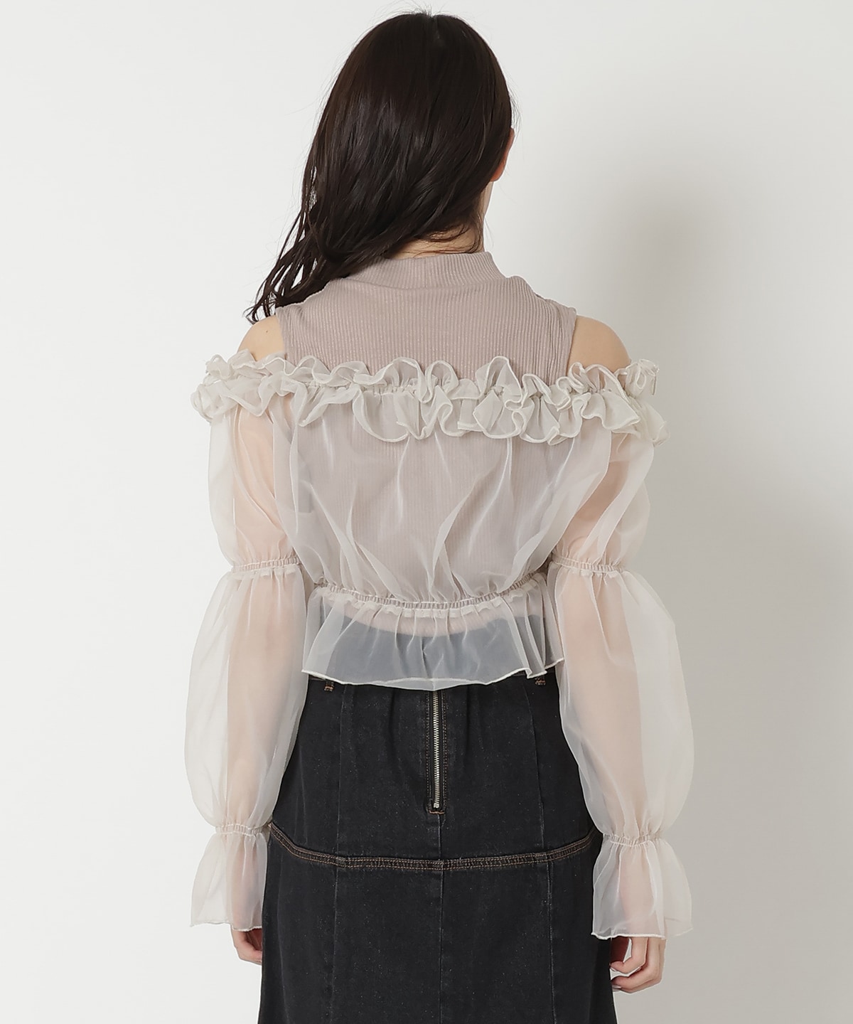 チュールドッキングニット