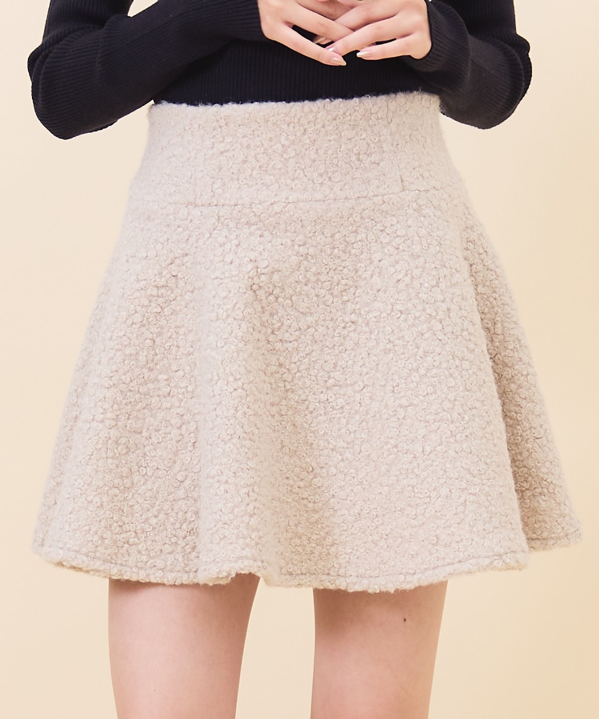 【セットアップ可能】ブークレフレアミニスカート