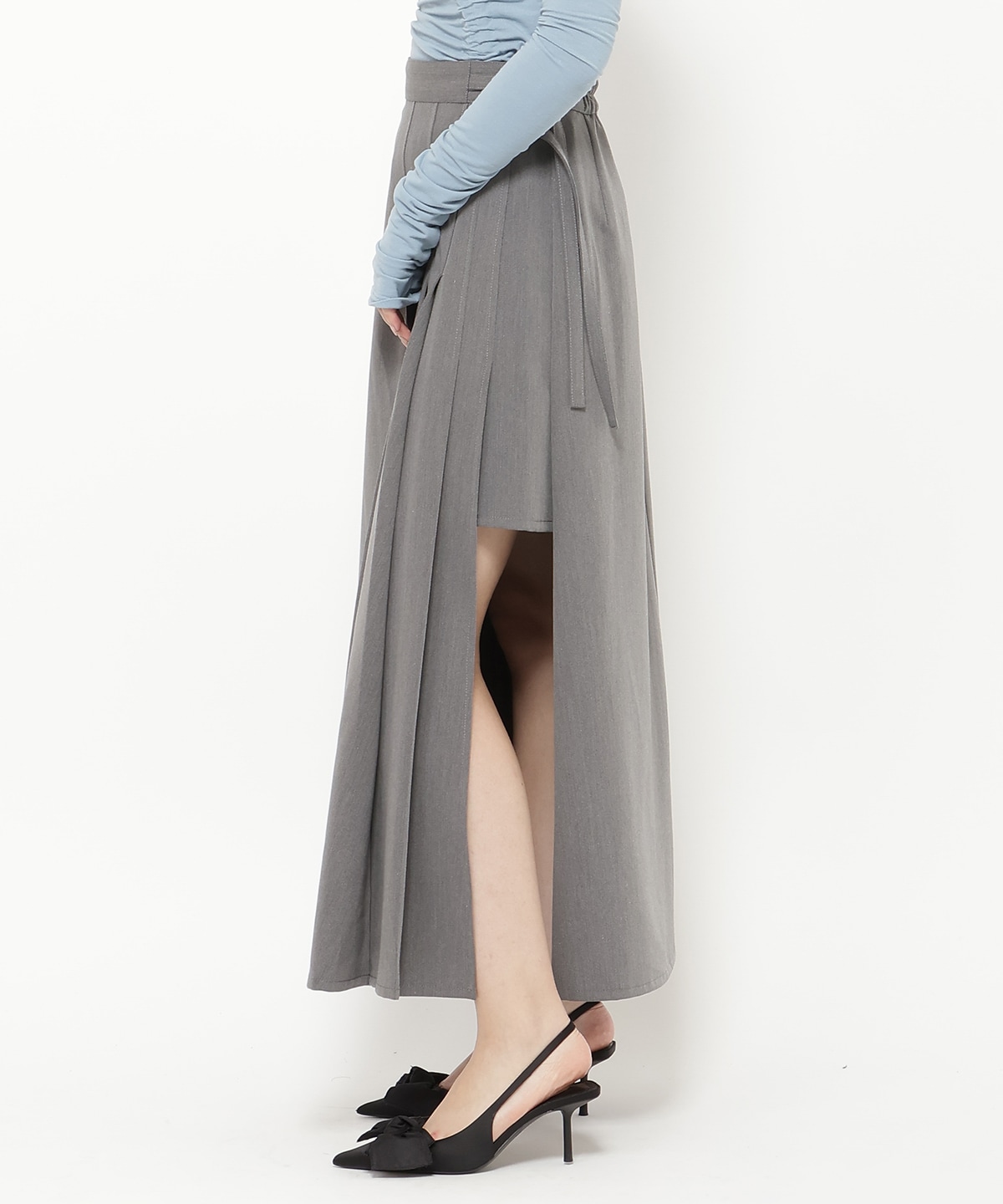 アシメソフトプリーツスカート