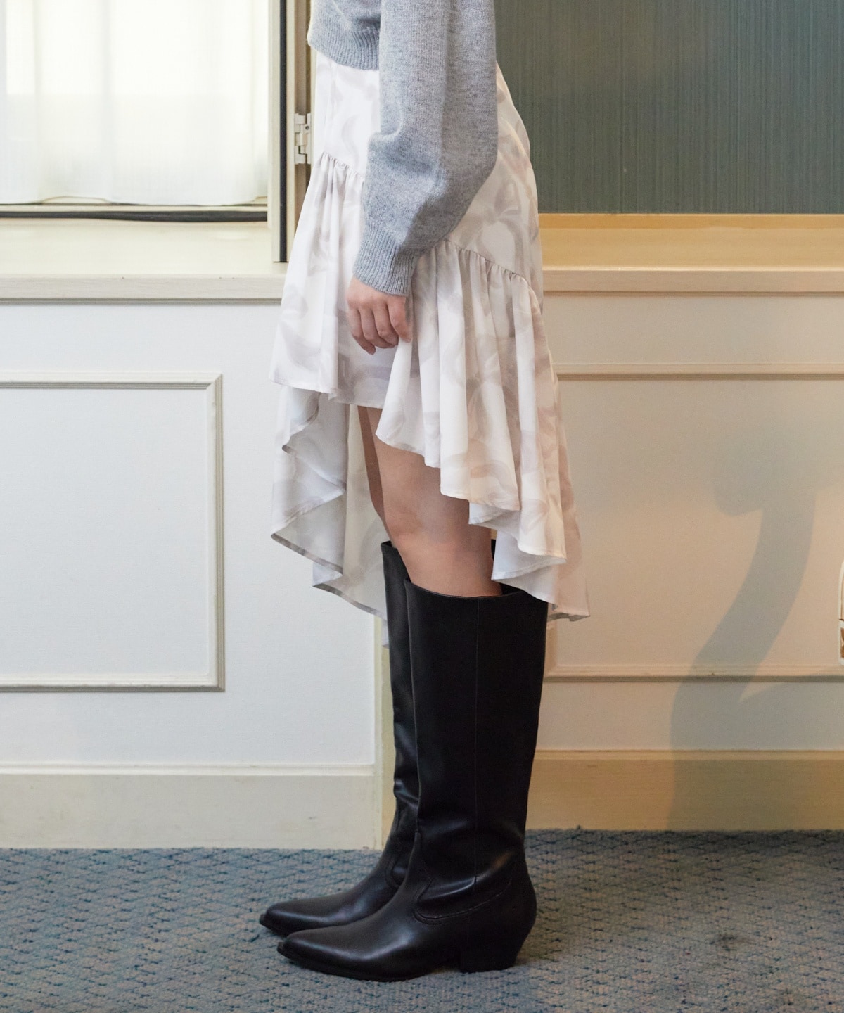 リボンプリントスカート