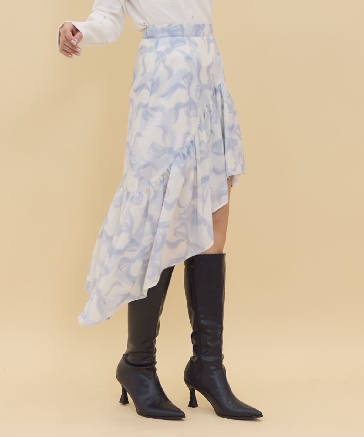 リボンプリントスカート