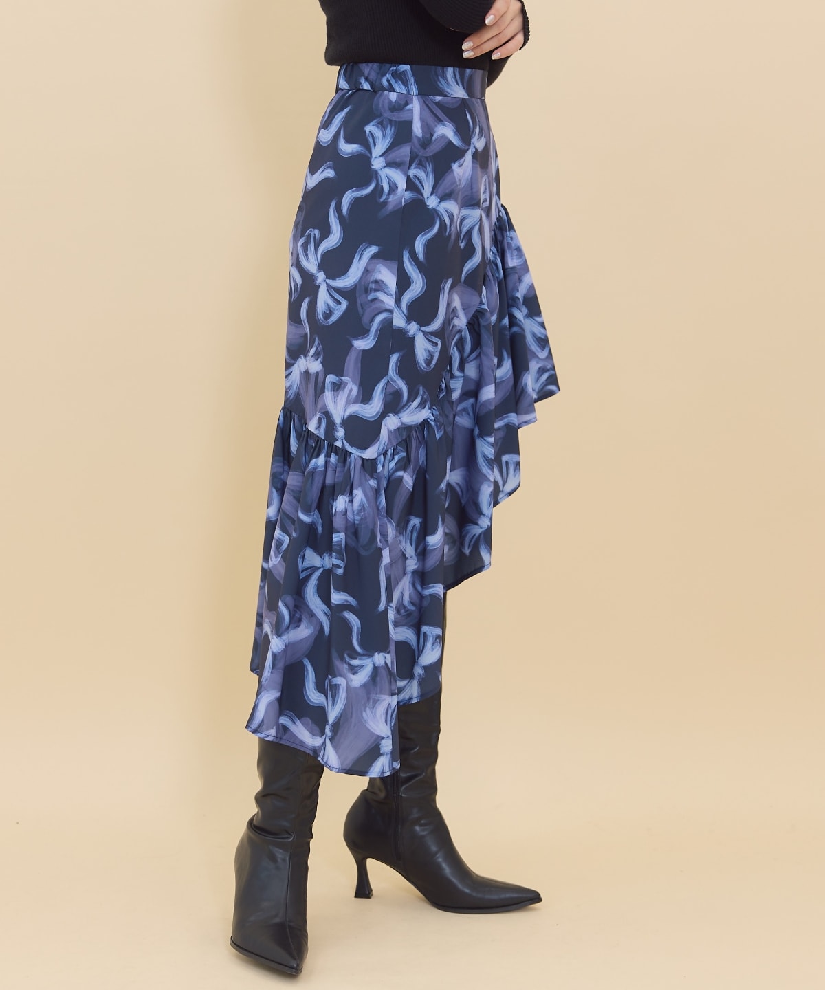 リボンプリントスカート