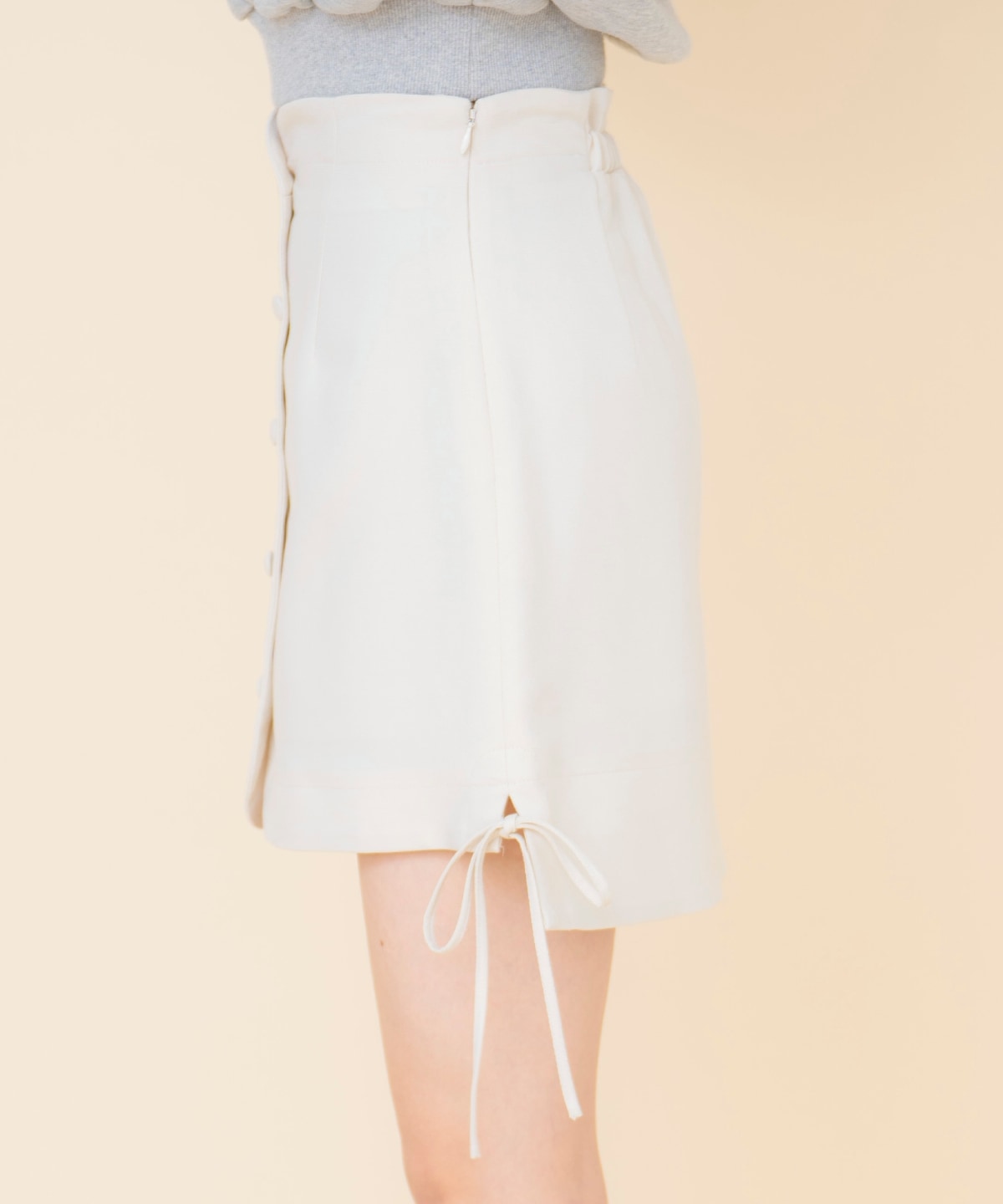 フロントボタンミニスカート