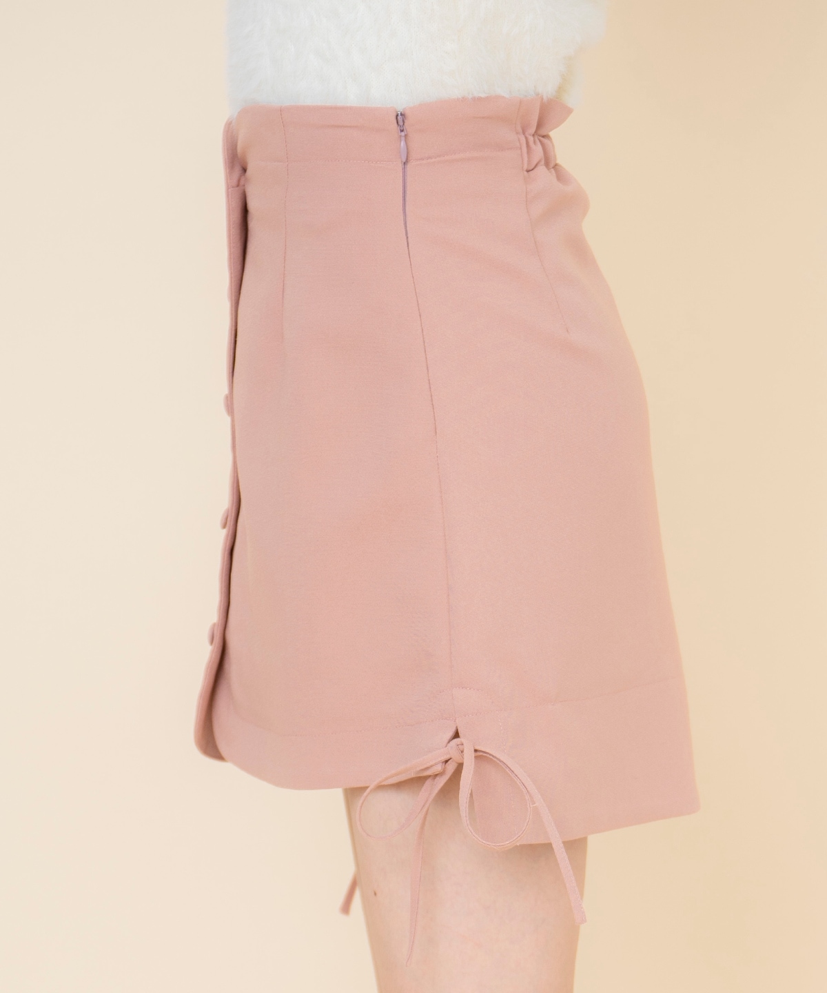 フロントボタンミニスカート