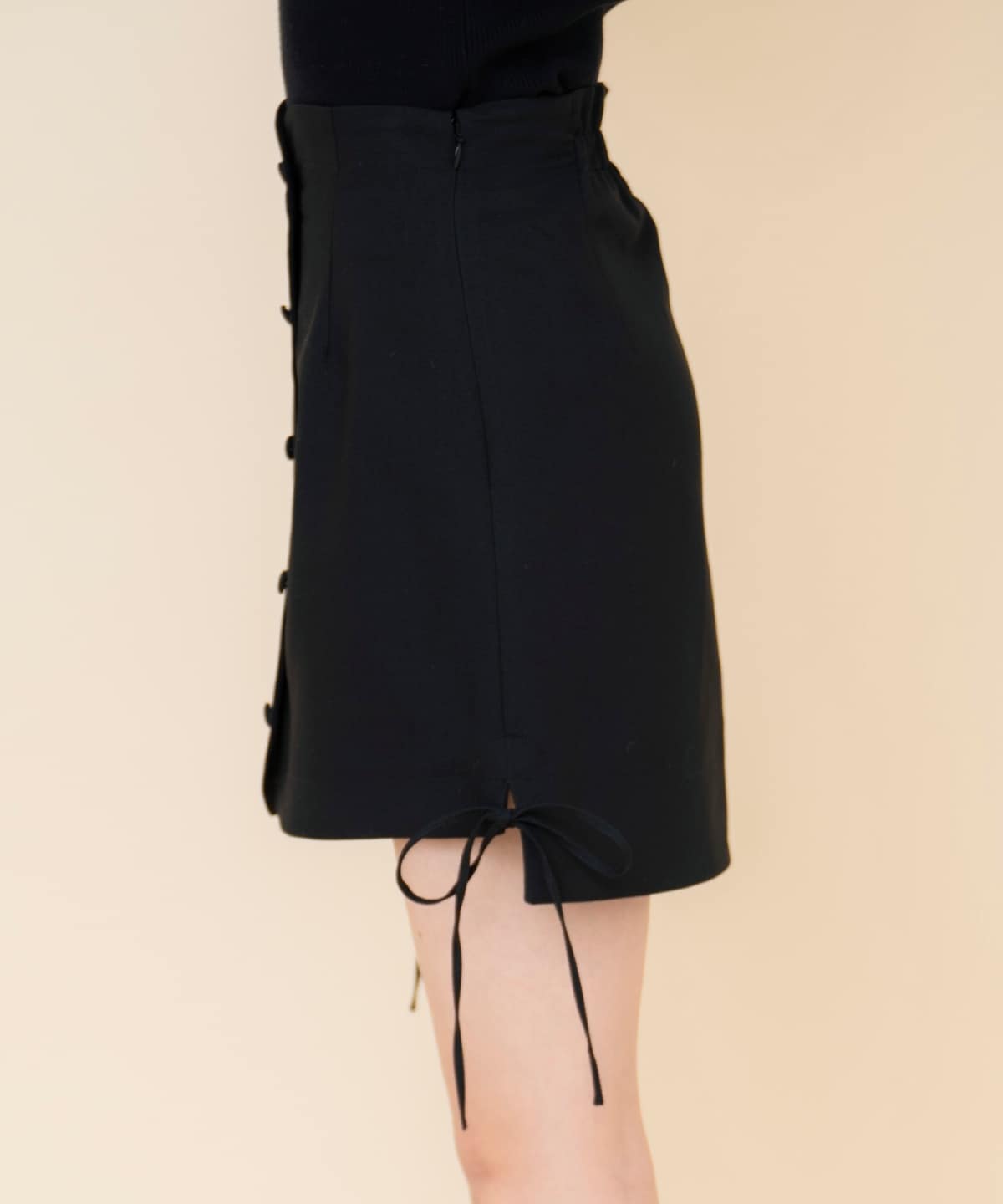 フロントボタンミニスカート