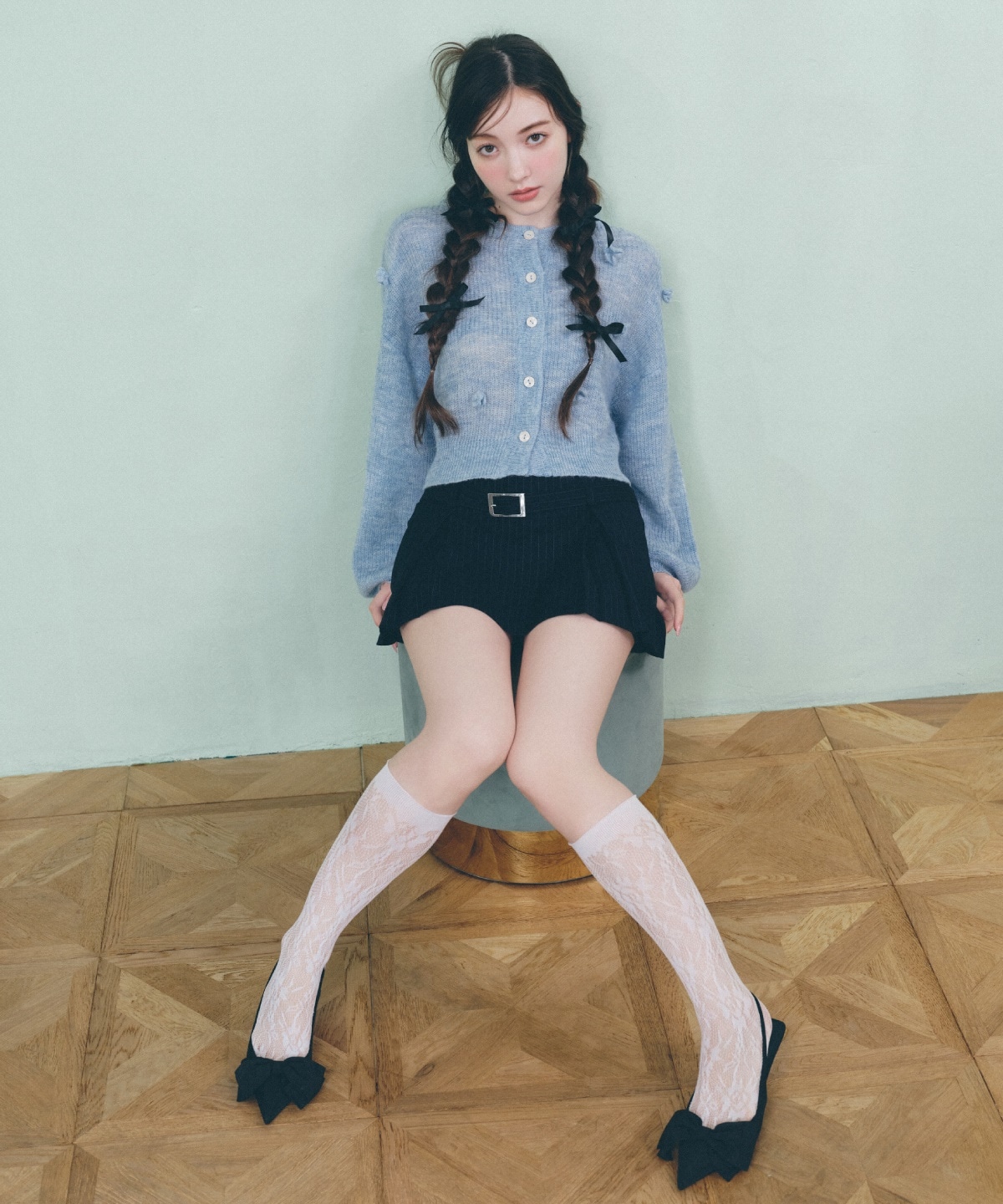 レイヤードデザインベルティッドショートパンツ