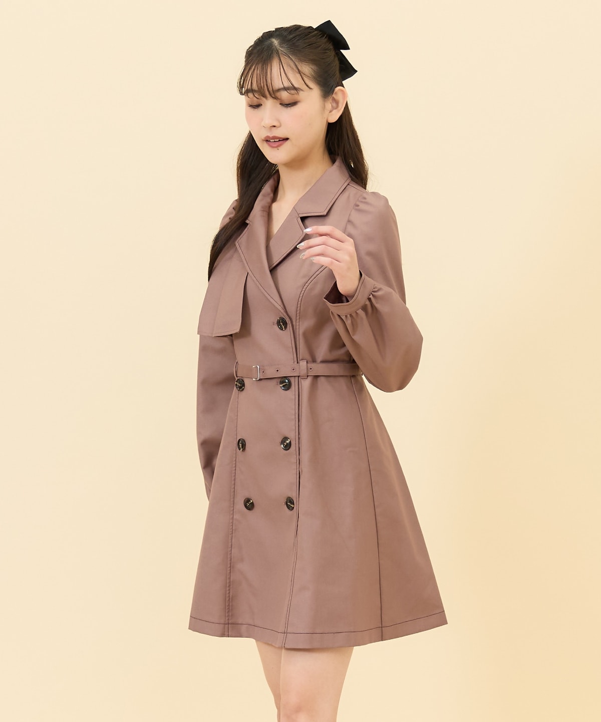 ダブルボタンジャケットミニワンピース