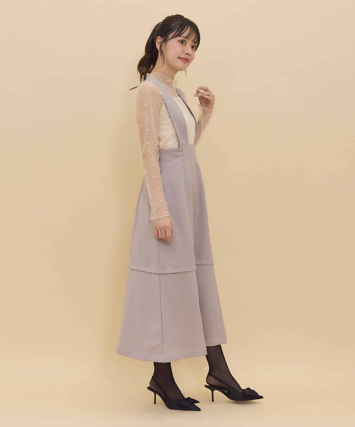 【セットアップ可能】2wayレングスウーリッシュジャンパースカート