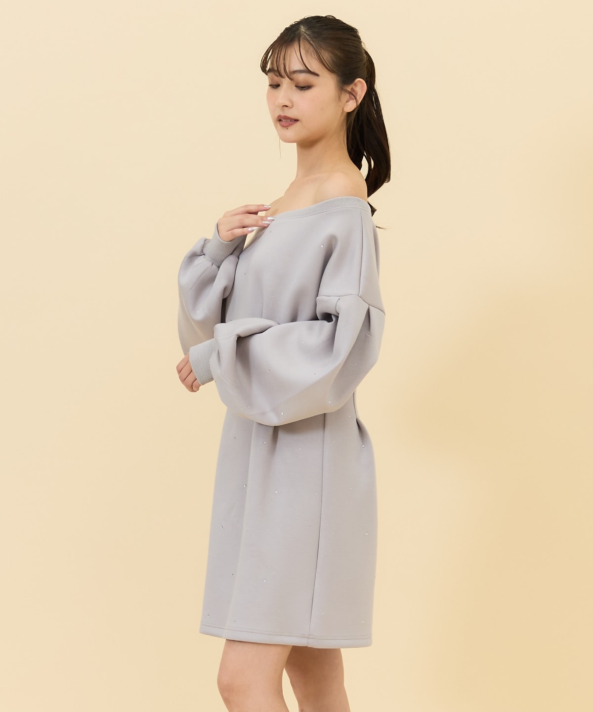 ラインストーンミニワンピース