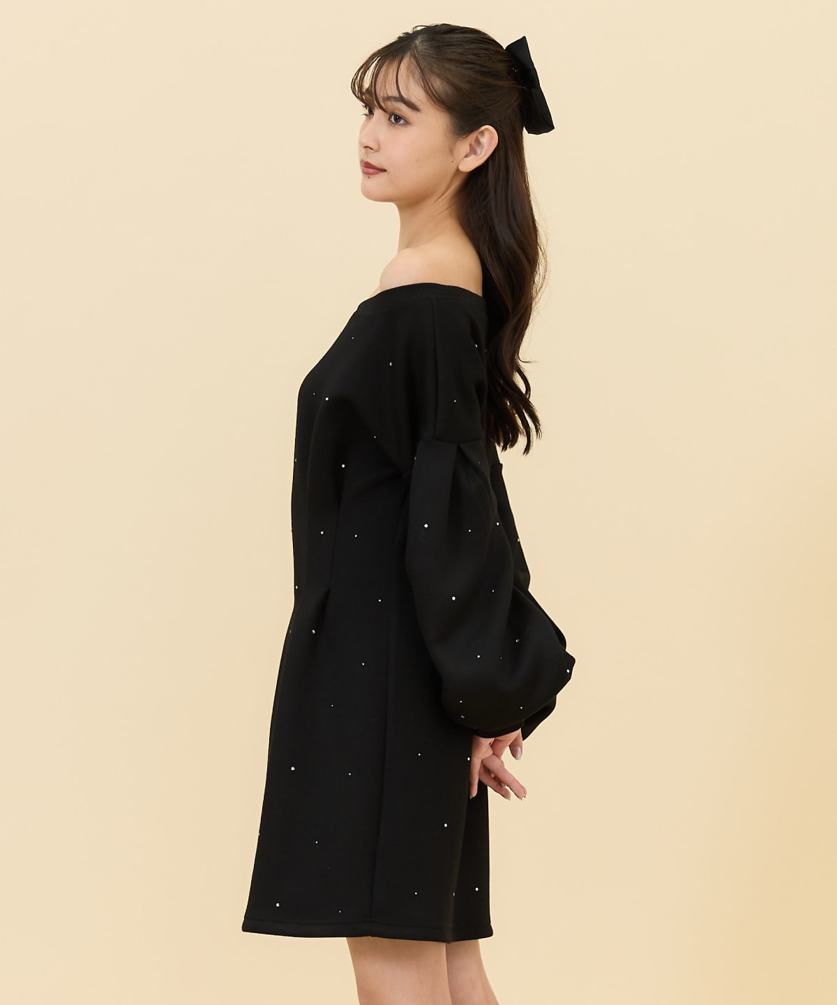 ラインストーンミニワンピース