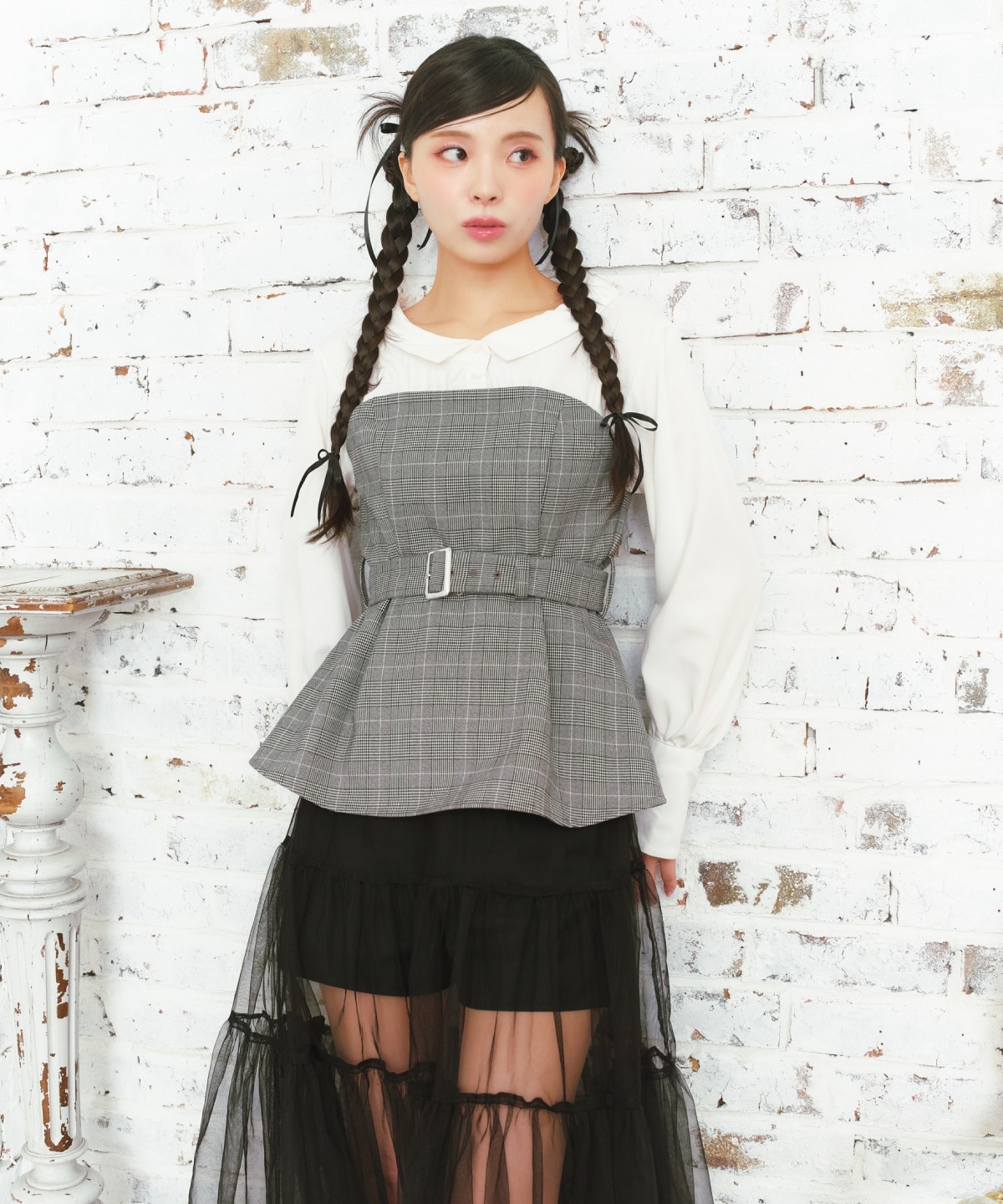 シャツドッキングベアワンピース