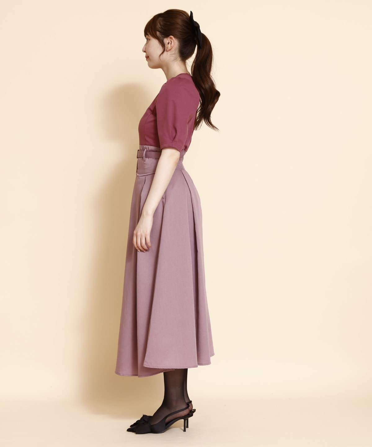 コルセットデザインドッキングワンピース