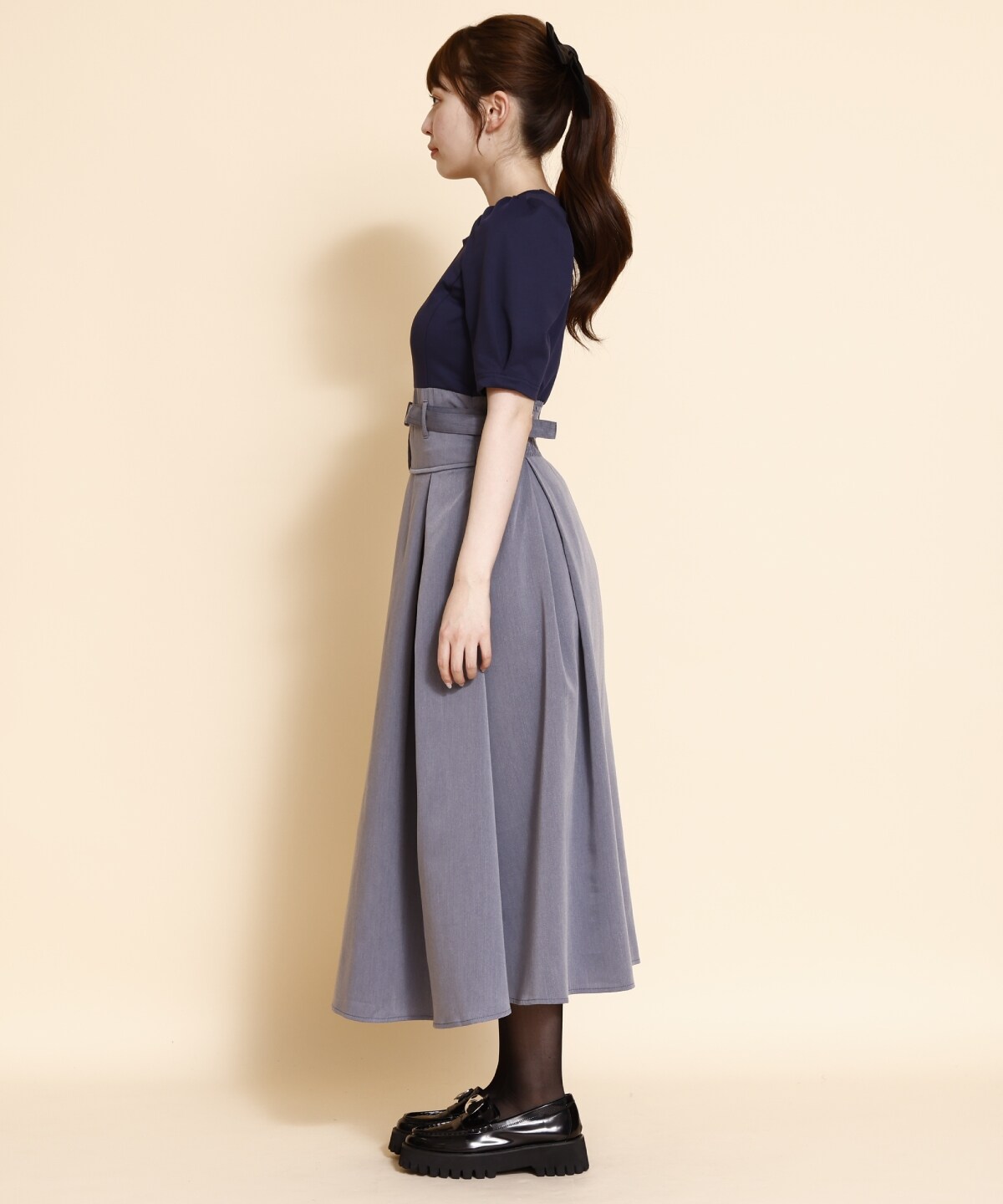 コルセットデザインドッキングワンピース