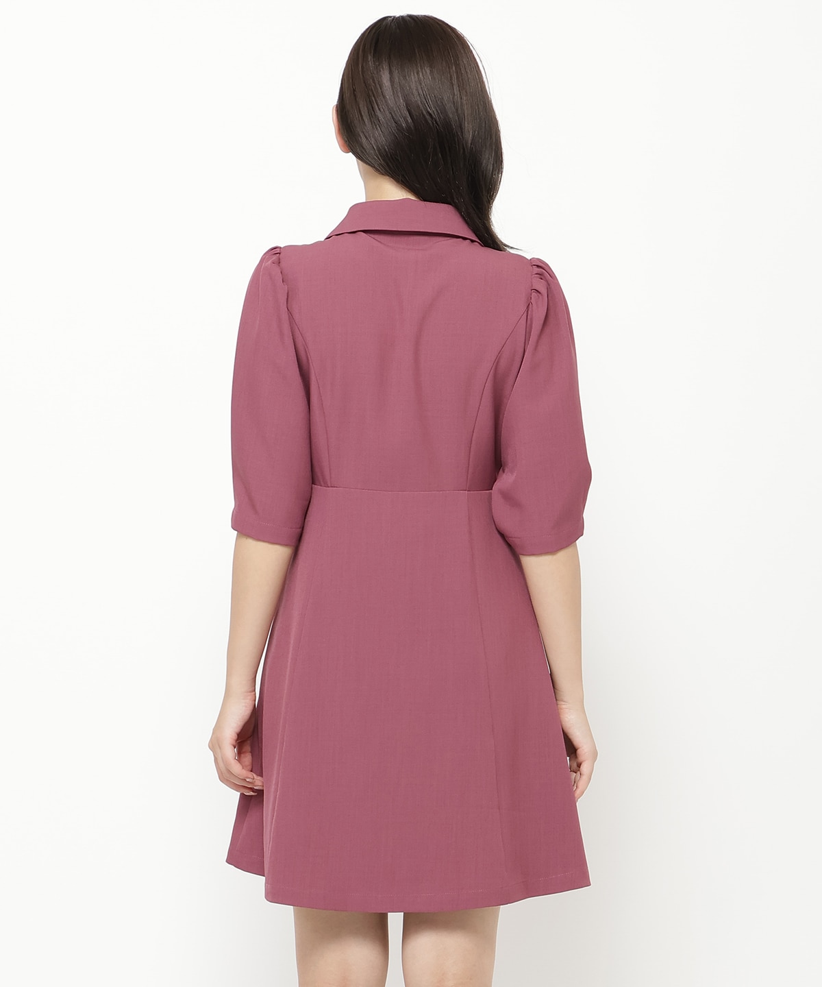 ジャケットレイヤードアシメミニワンピース