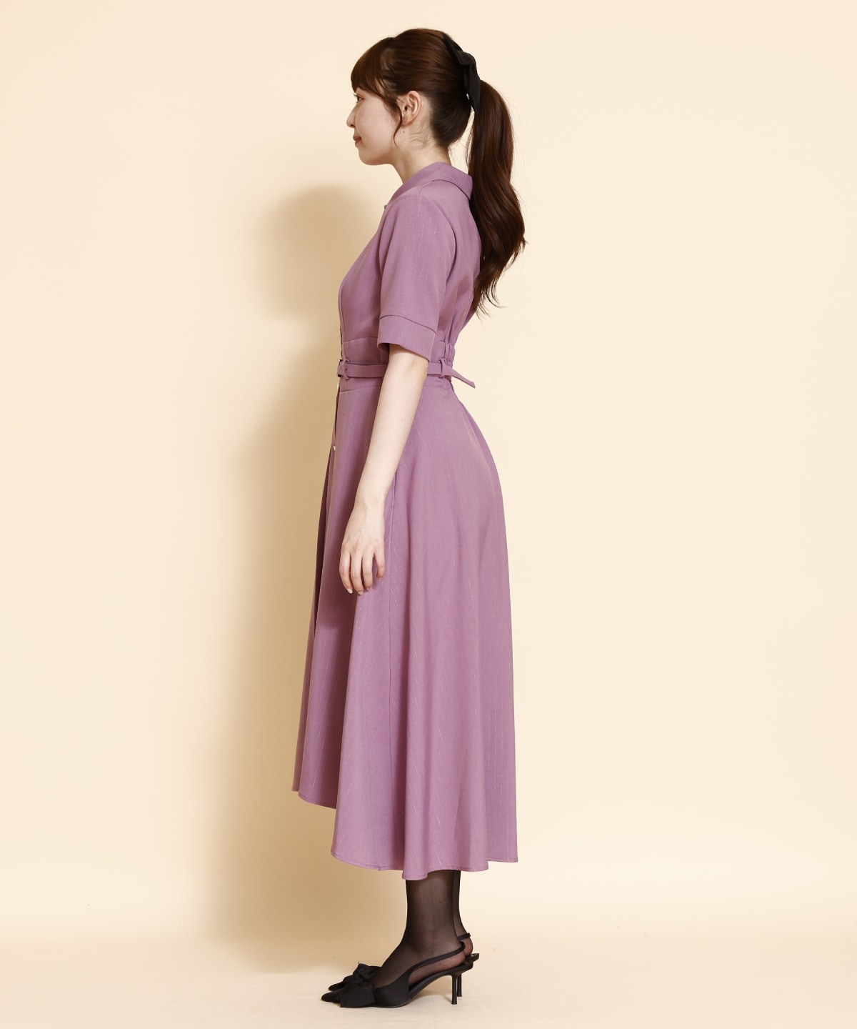 フレアシャツワンピース