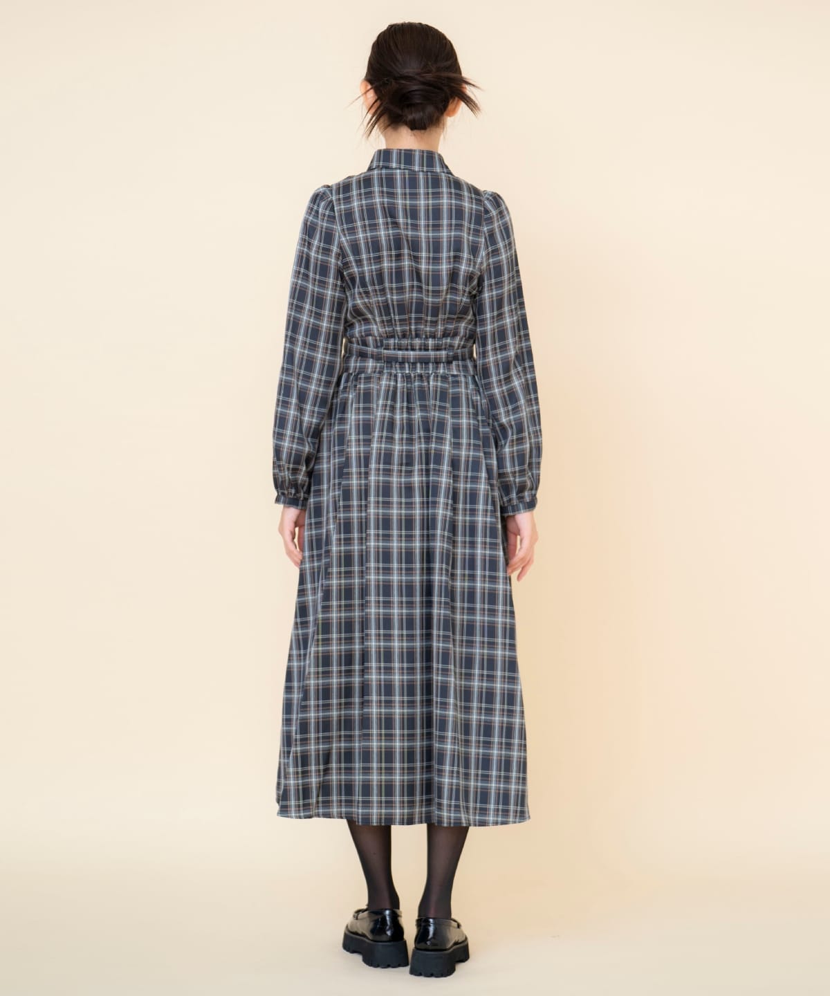 チェックシャツワンピース