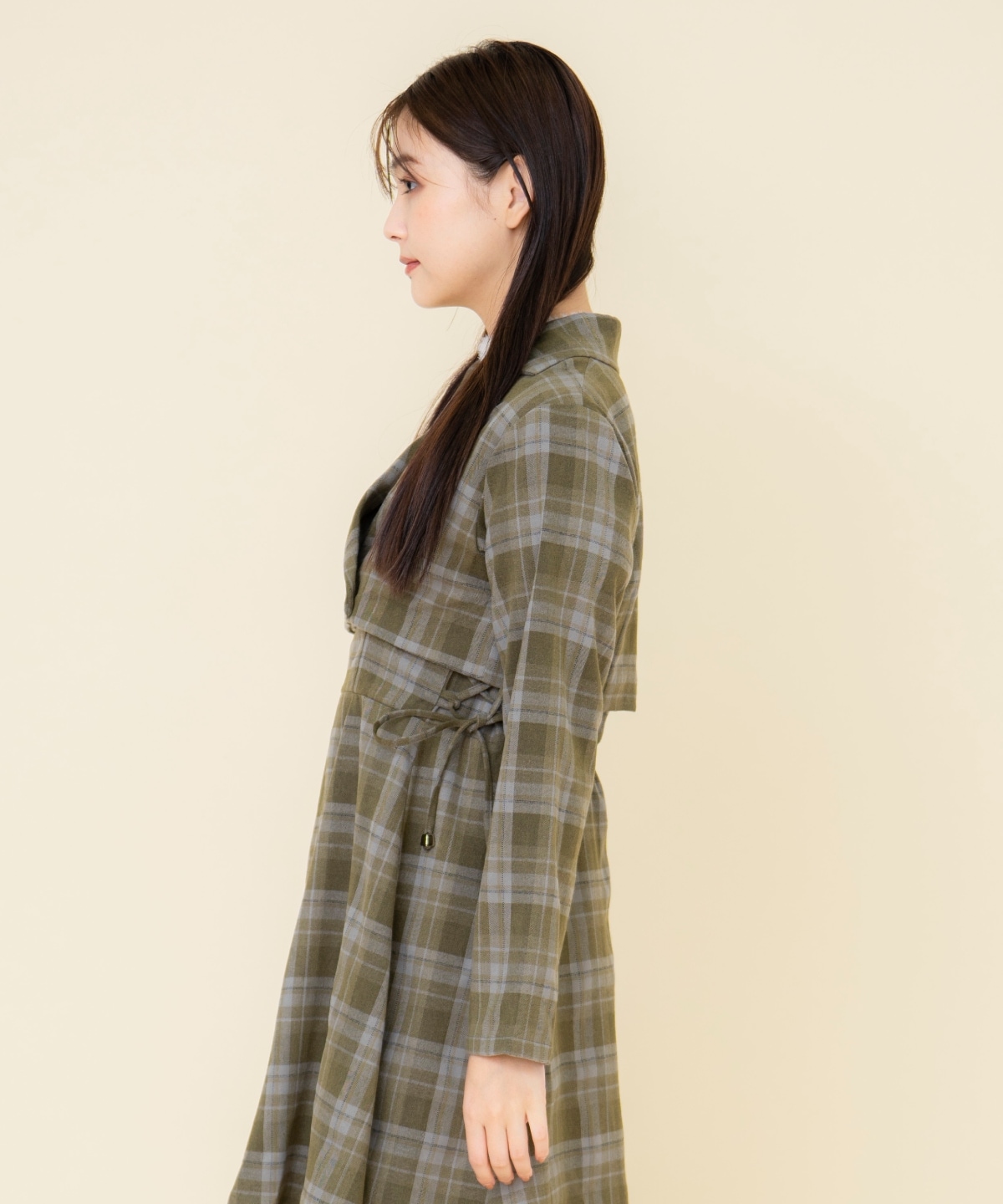 【セットアップ可能】チェックショートジャケット