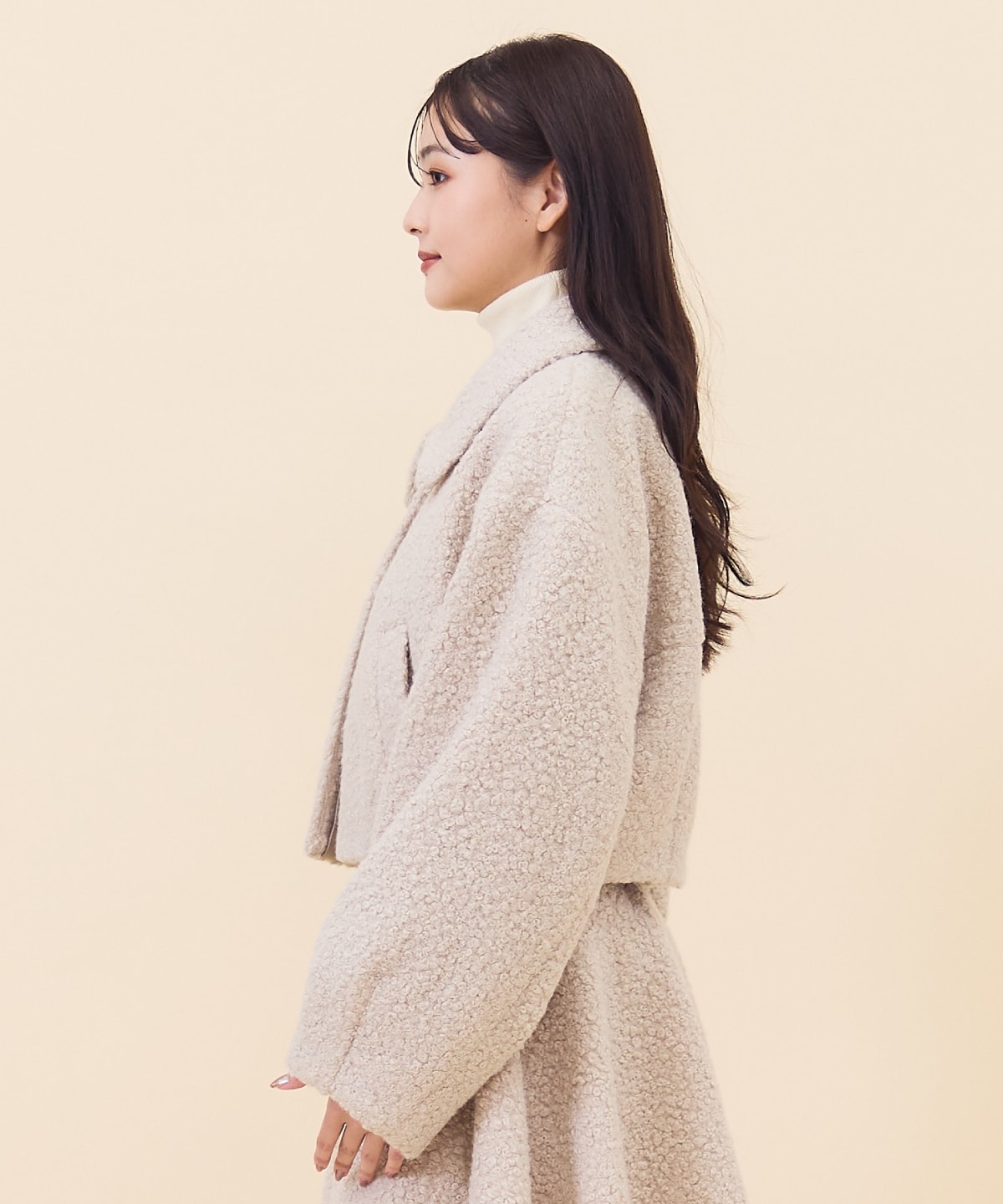 【セットアップ可能】ブークレショートコート