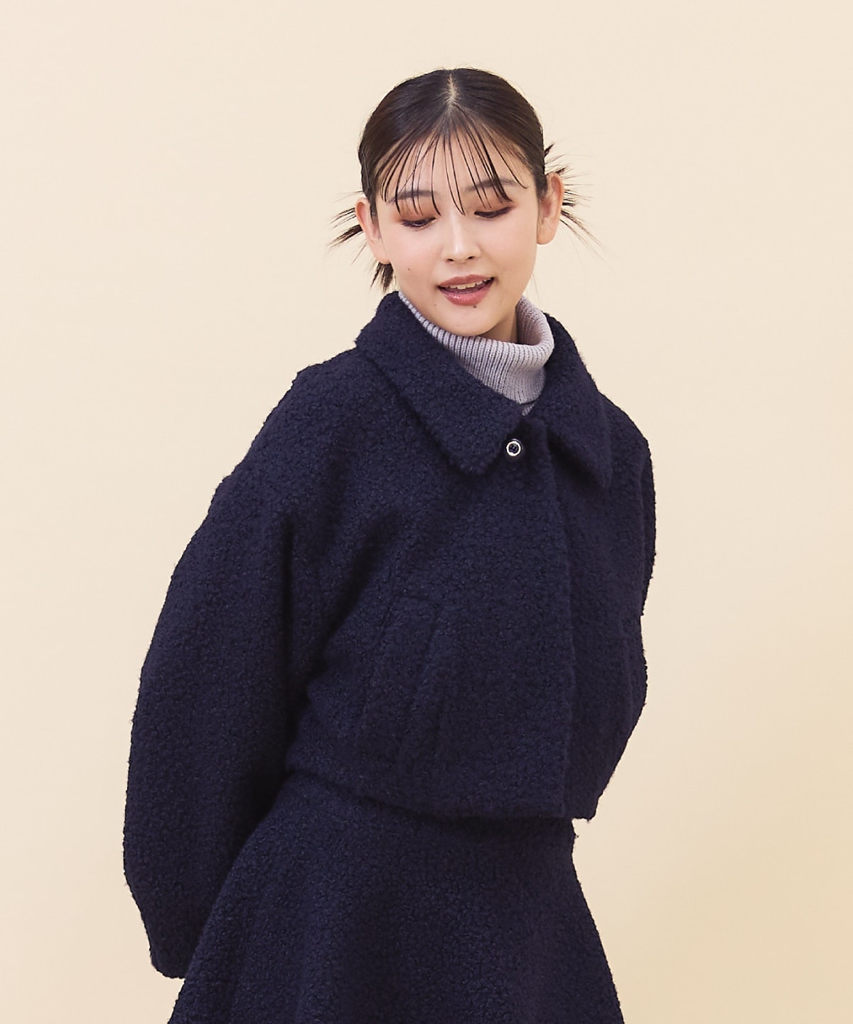 【セットアップ可能】ブークレショートコート