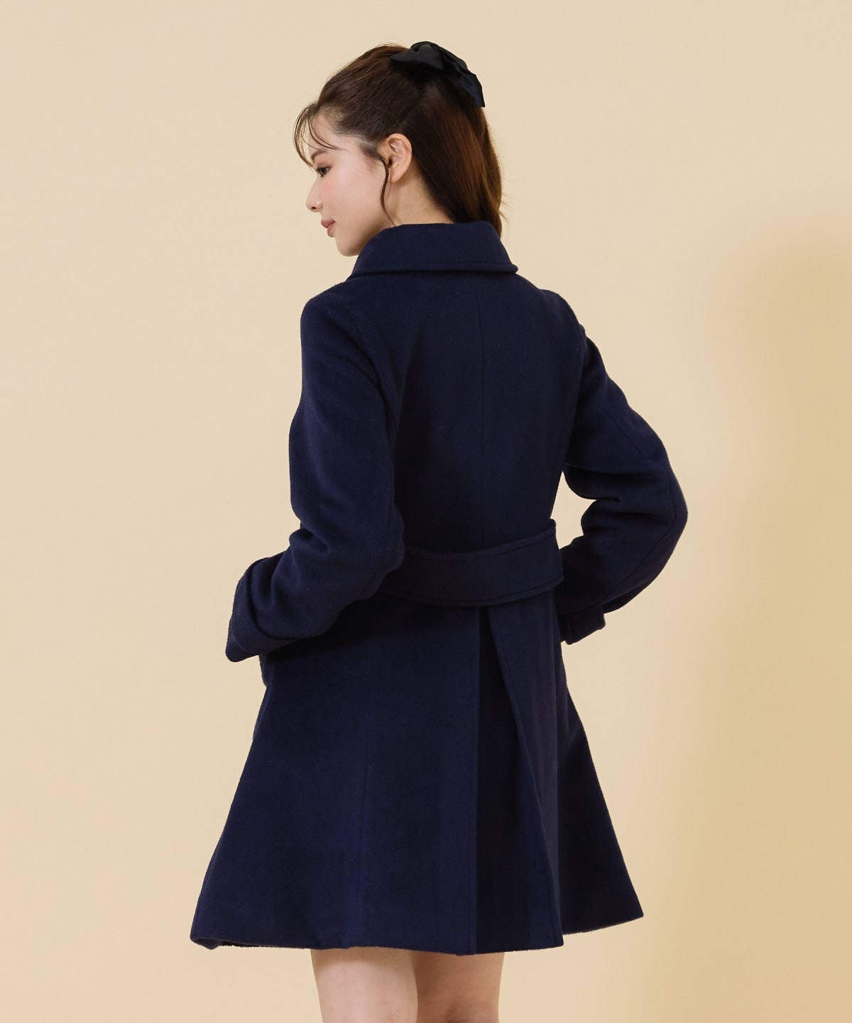 ウールライクダブルミドルコート