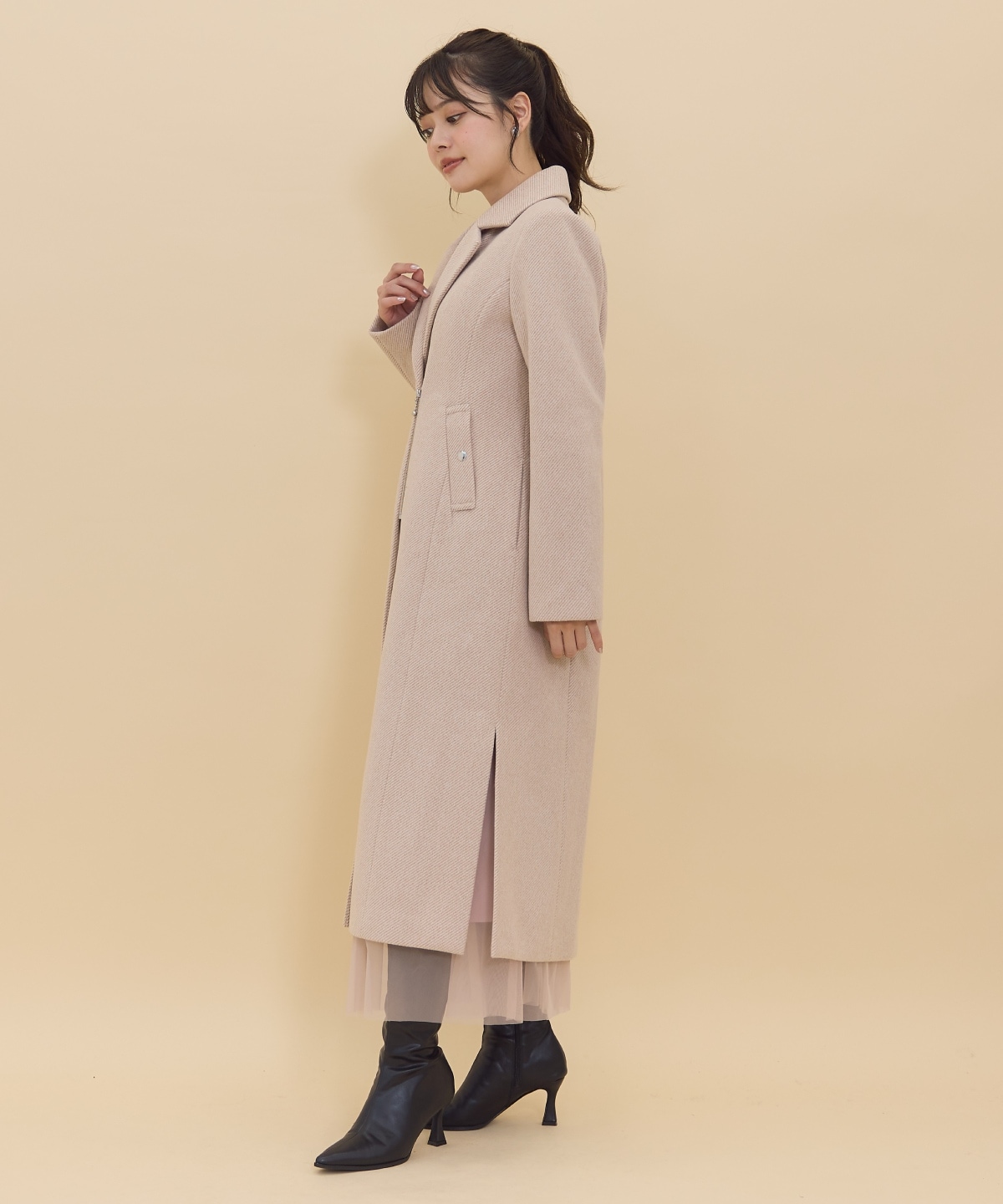 ジップチェスターコート